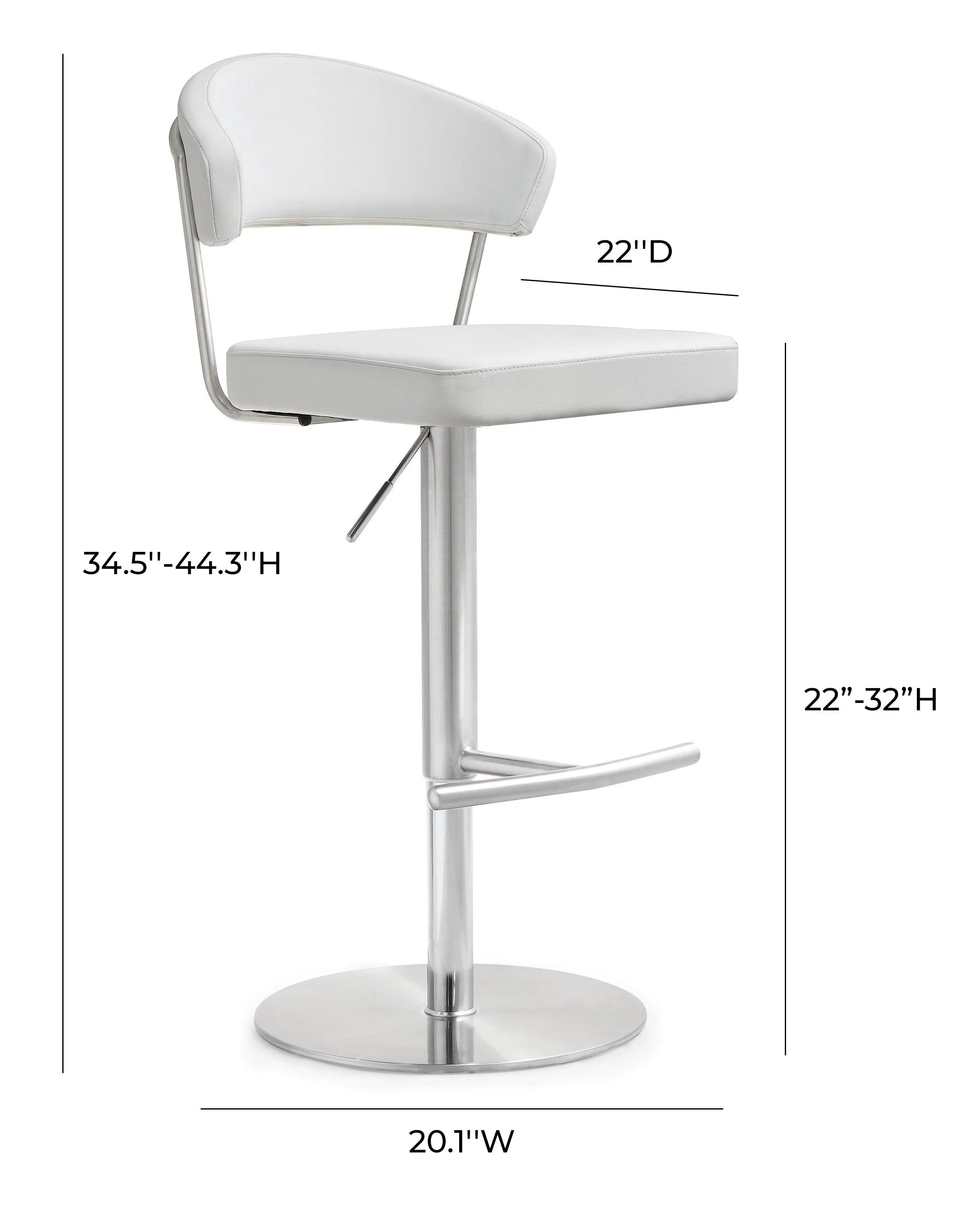 Cosmo Performance Vegan Leather Adjustable Stool - Image 26