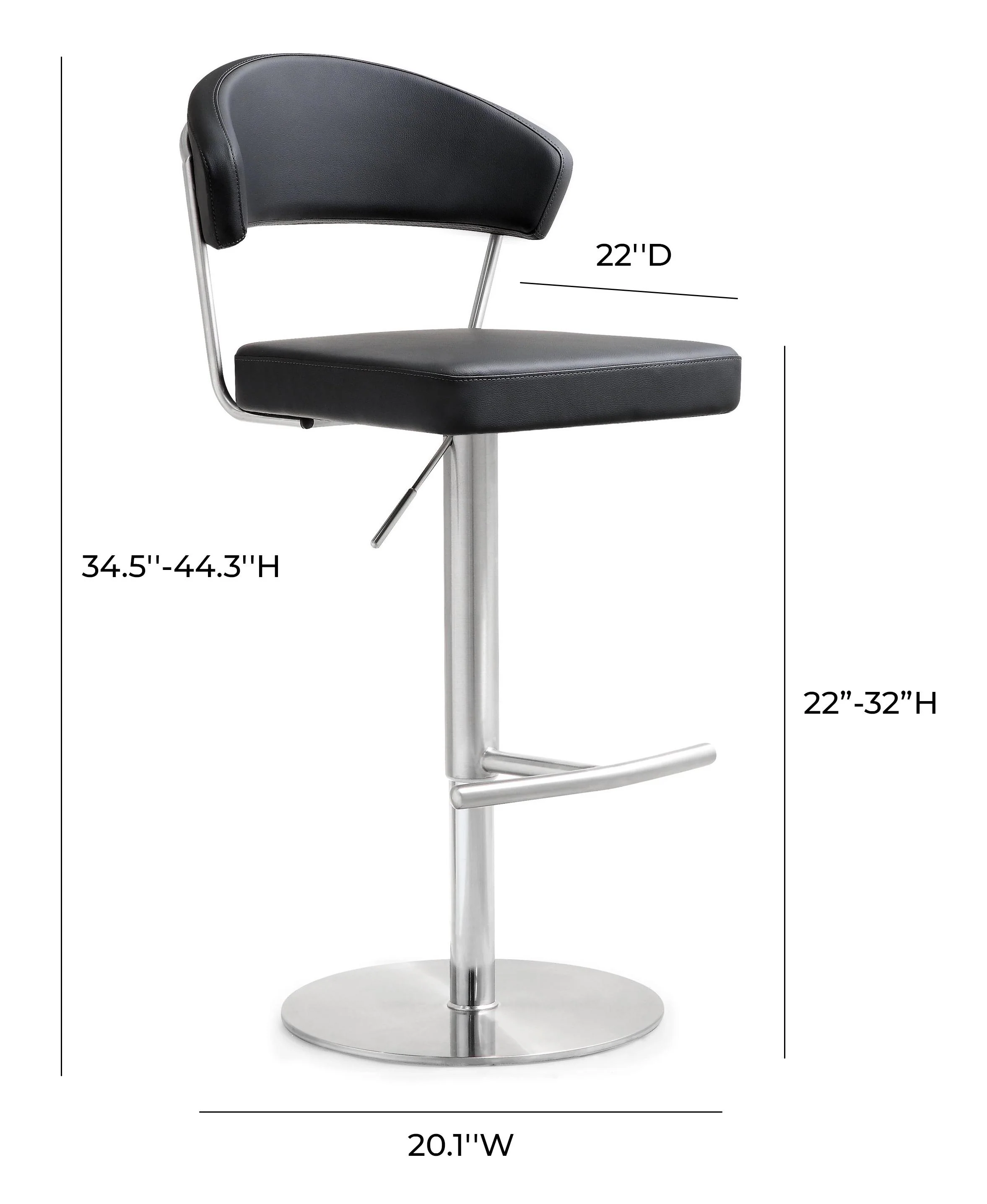 Cosmo Performance Vegan Leather Adjustable Stool - Image 35