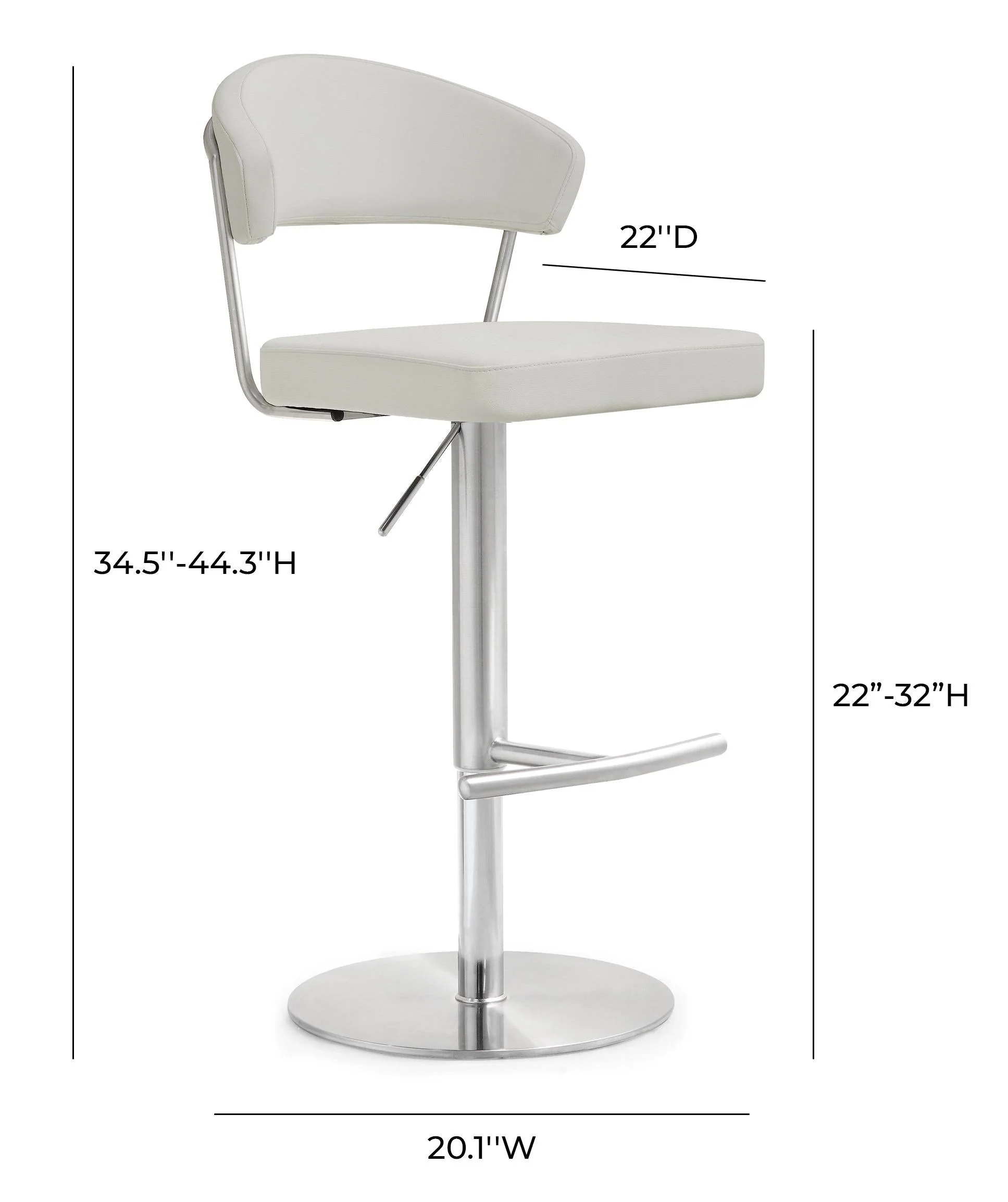 Cosmo Performance Vegan Leather Adjustable Stool - Image 9