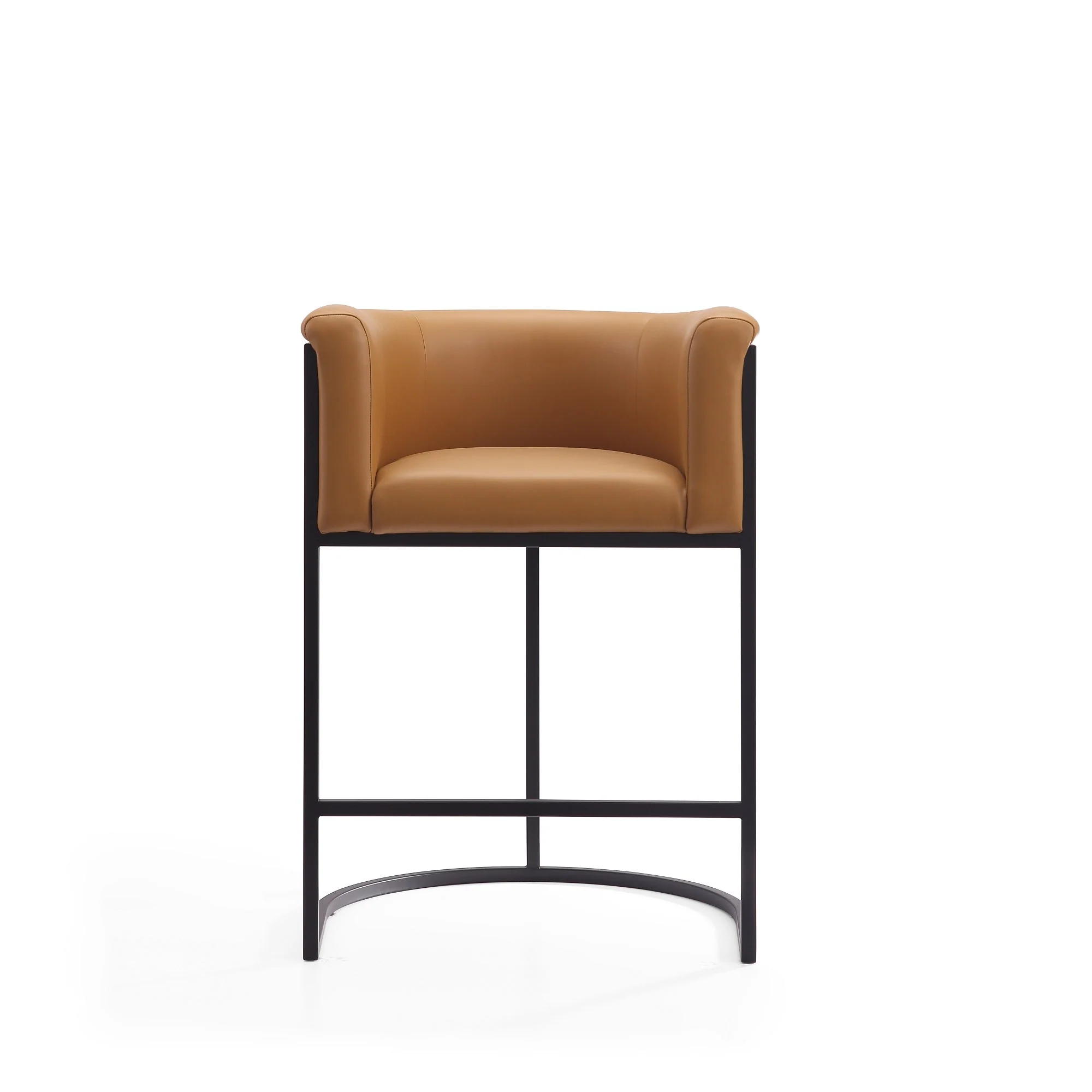 Cosmopolitan Counter Stool in Camel and Black (set of 2) - Image 5