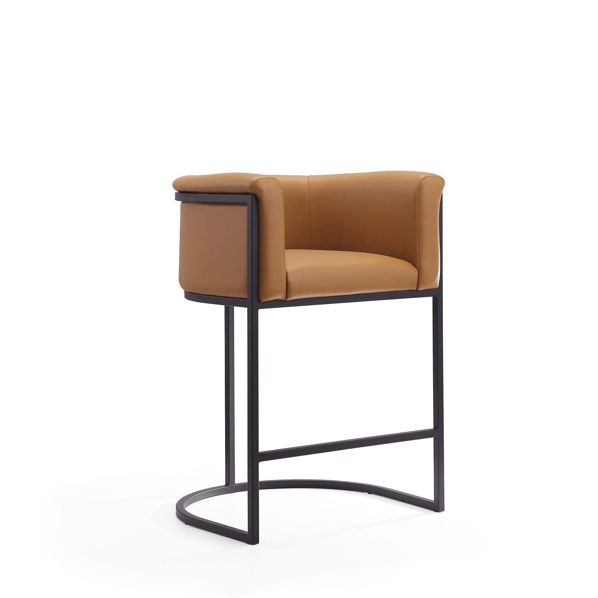 Cosmopolitan Counter Stool in Camel and Black (set of 3) - Image 4