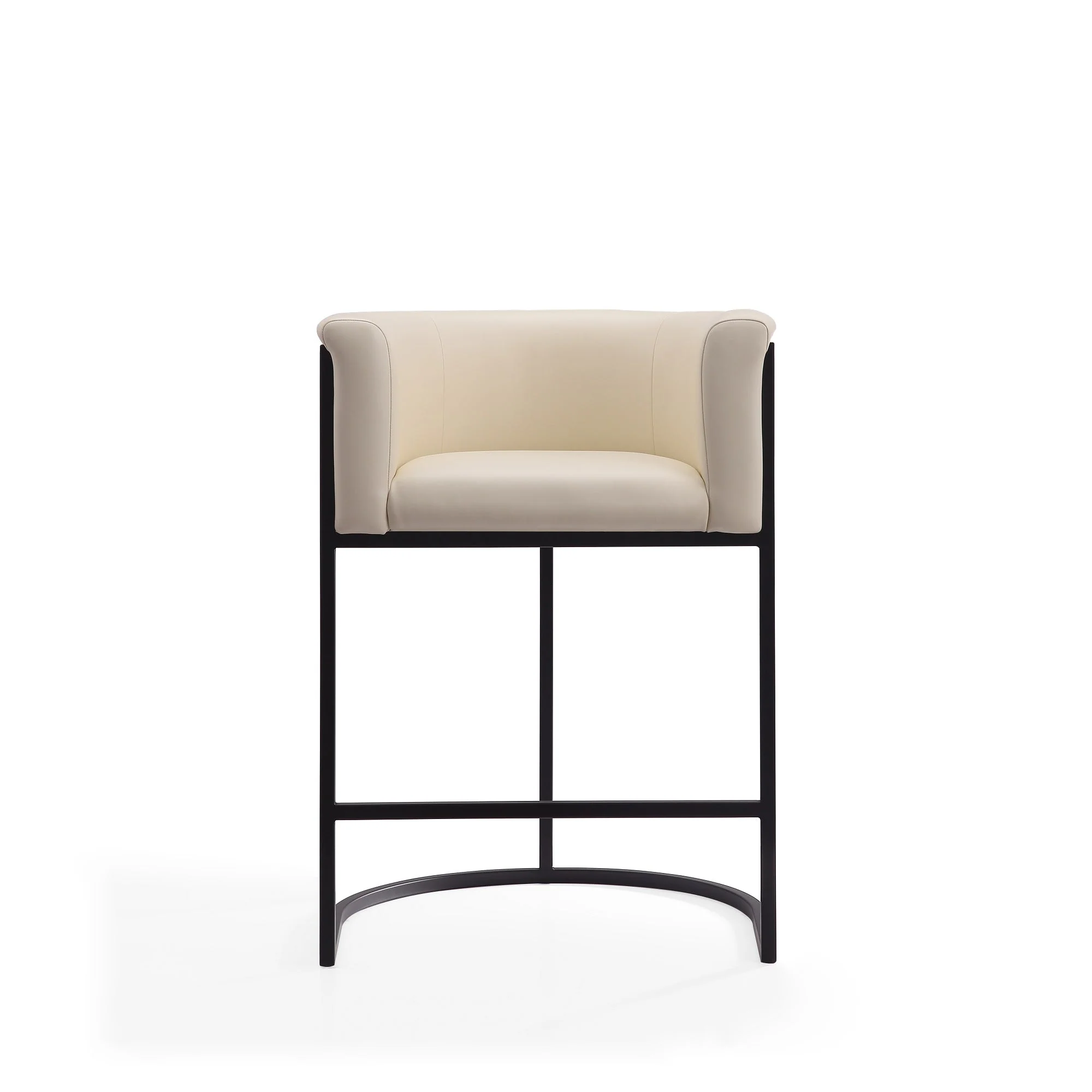 Cosmopolitan Counter Stool in Cream and Black (set of 2) - Image 5