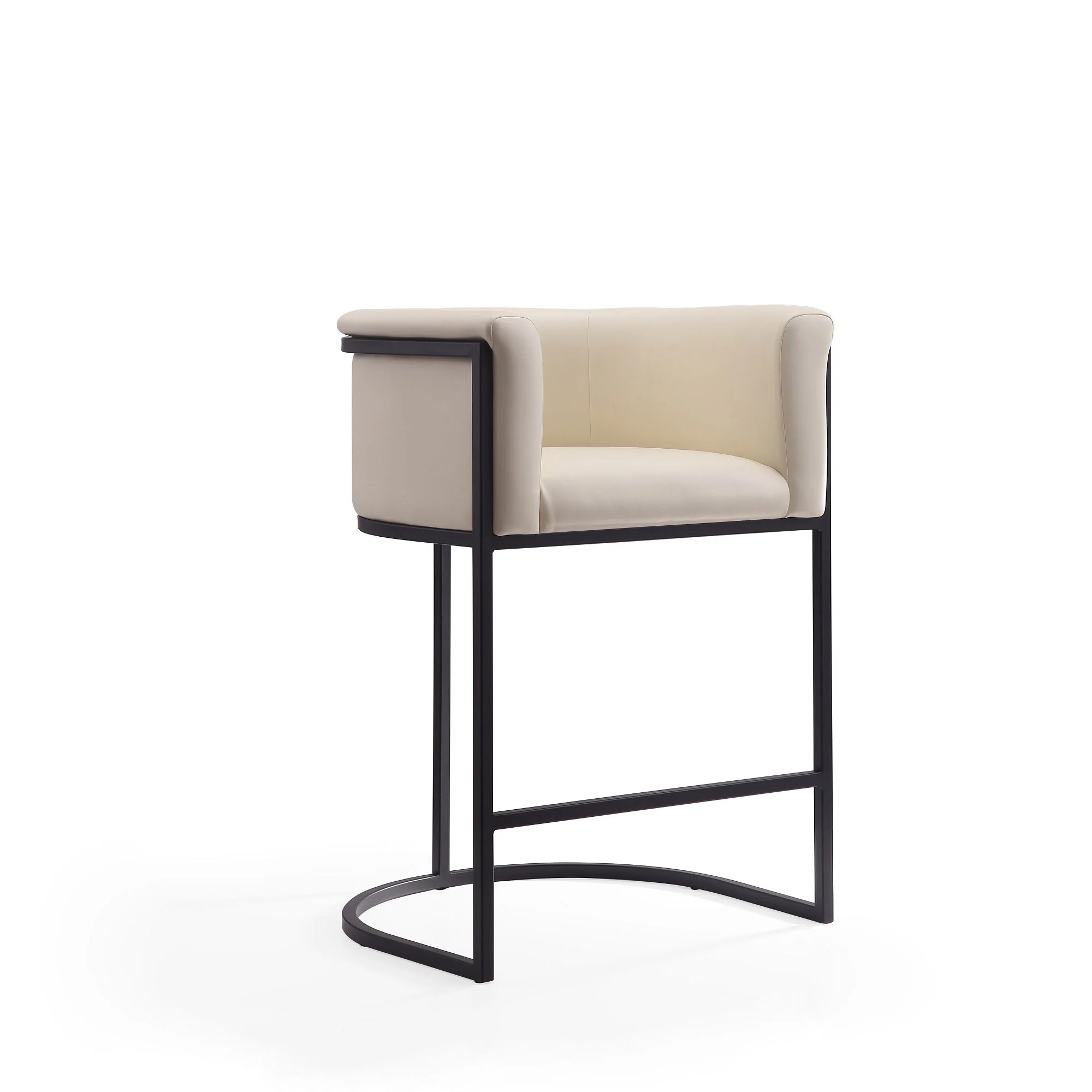 Cosmopolitan Counter Stool in Cream and Black (set of 3) - Image 4