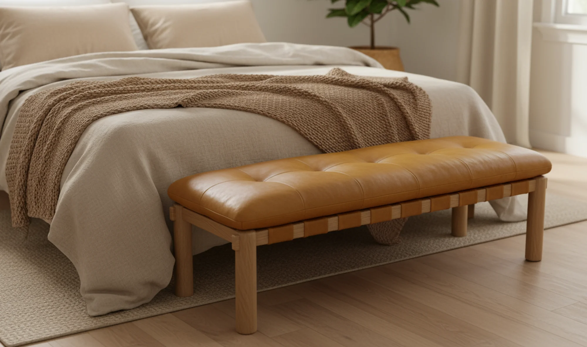 Costello Bench Tan - Image 3
