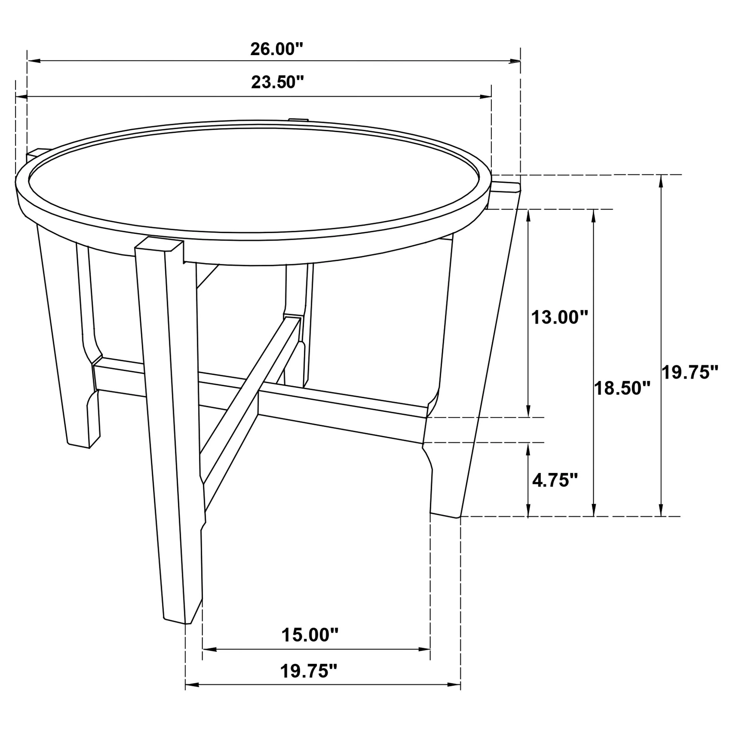 Cota Dark Brown 3-Piece Solid Wood Coffee and End Table Set - Image 11