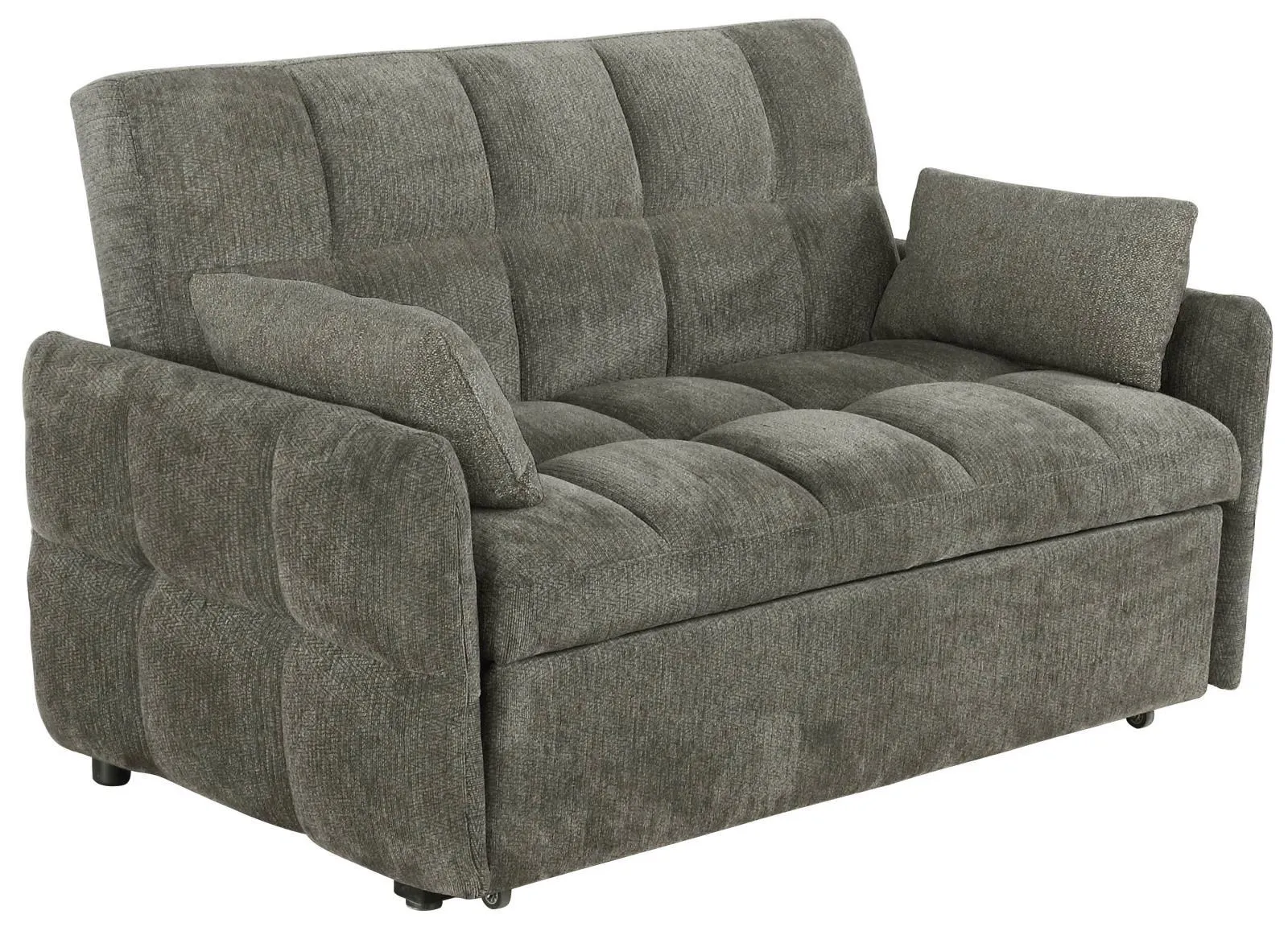 Cotswold Upholstered Convertible Sleeper Sofa Bed Dark Grey - Image 4