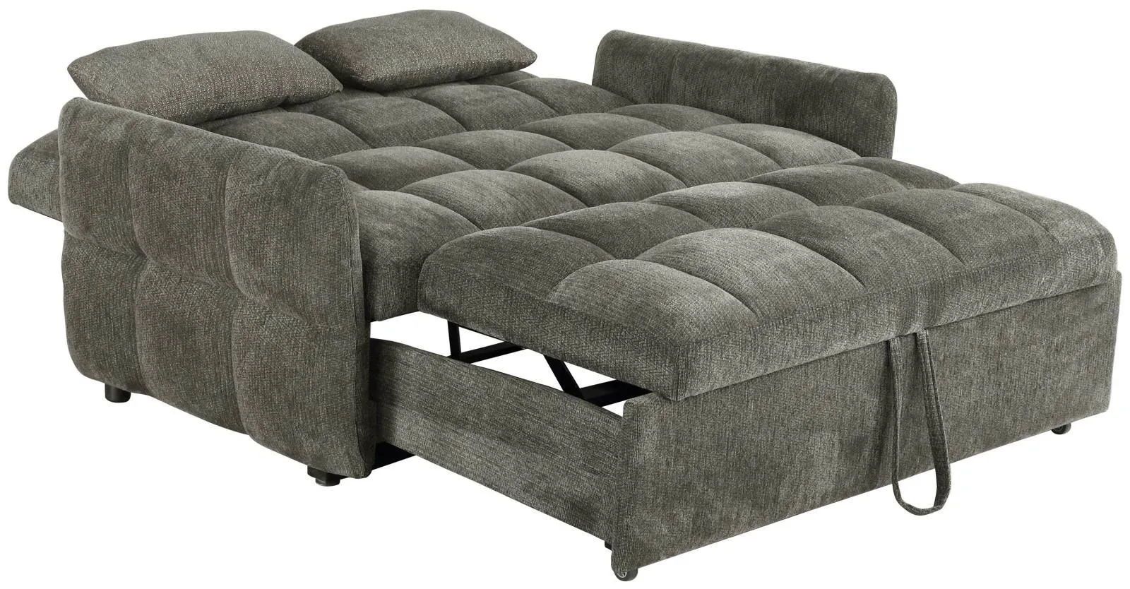 Cotswold Upholstered Convertible Sleeper Sofa Bed Dark Grey - Image 5
