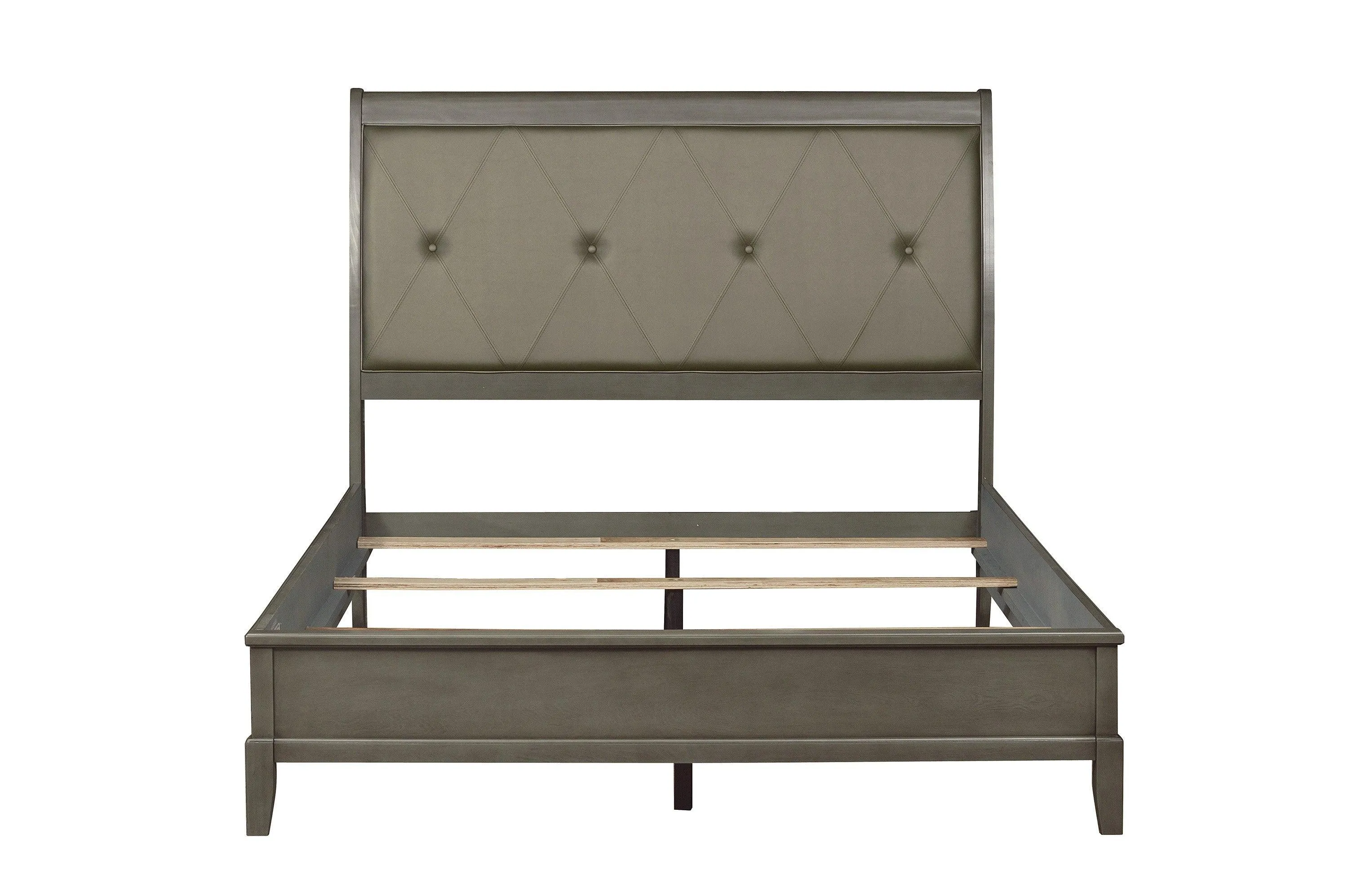 Cotterill Gray Queen Upholstered Panel Bed - Image 2
