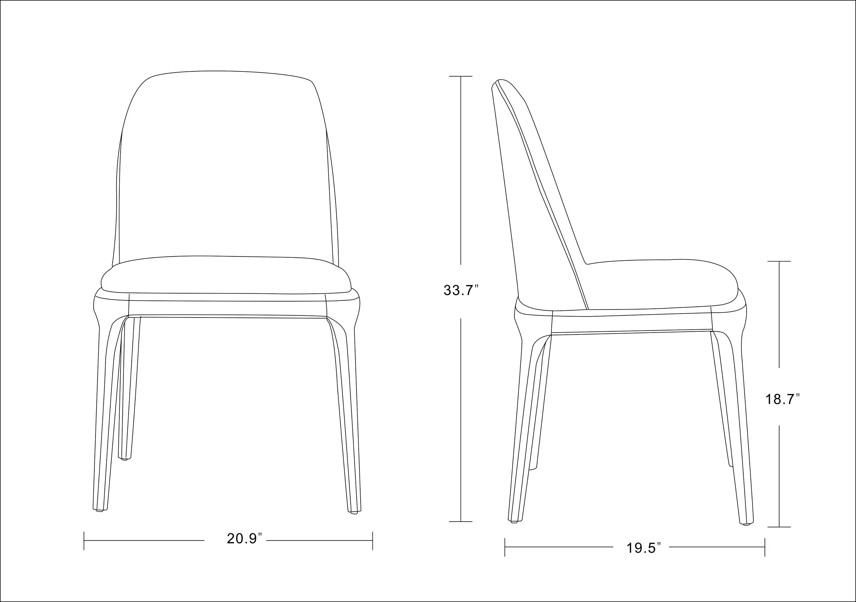 Courding Dining Chair in Tan and Walnut (set of 2) - Image 3