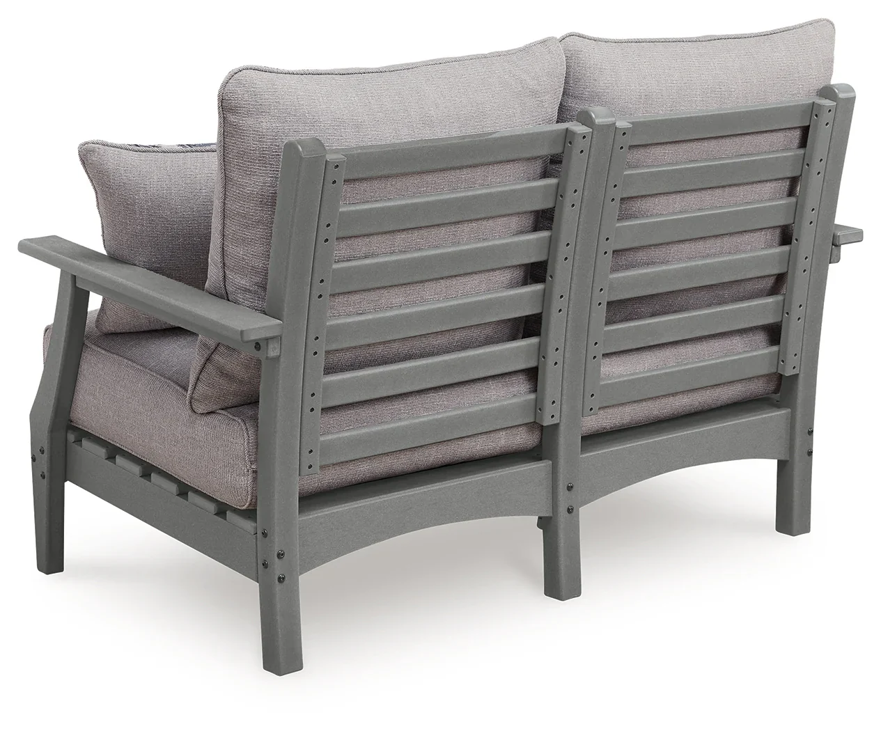 Cove Beach Gray Outdoor Sofa and Loveseat with Coffee Table - Image 10