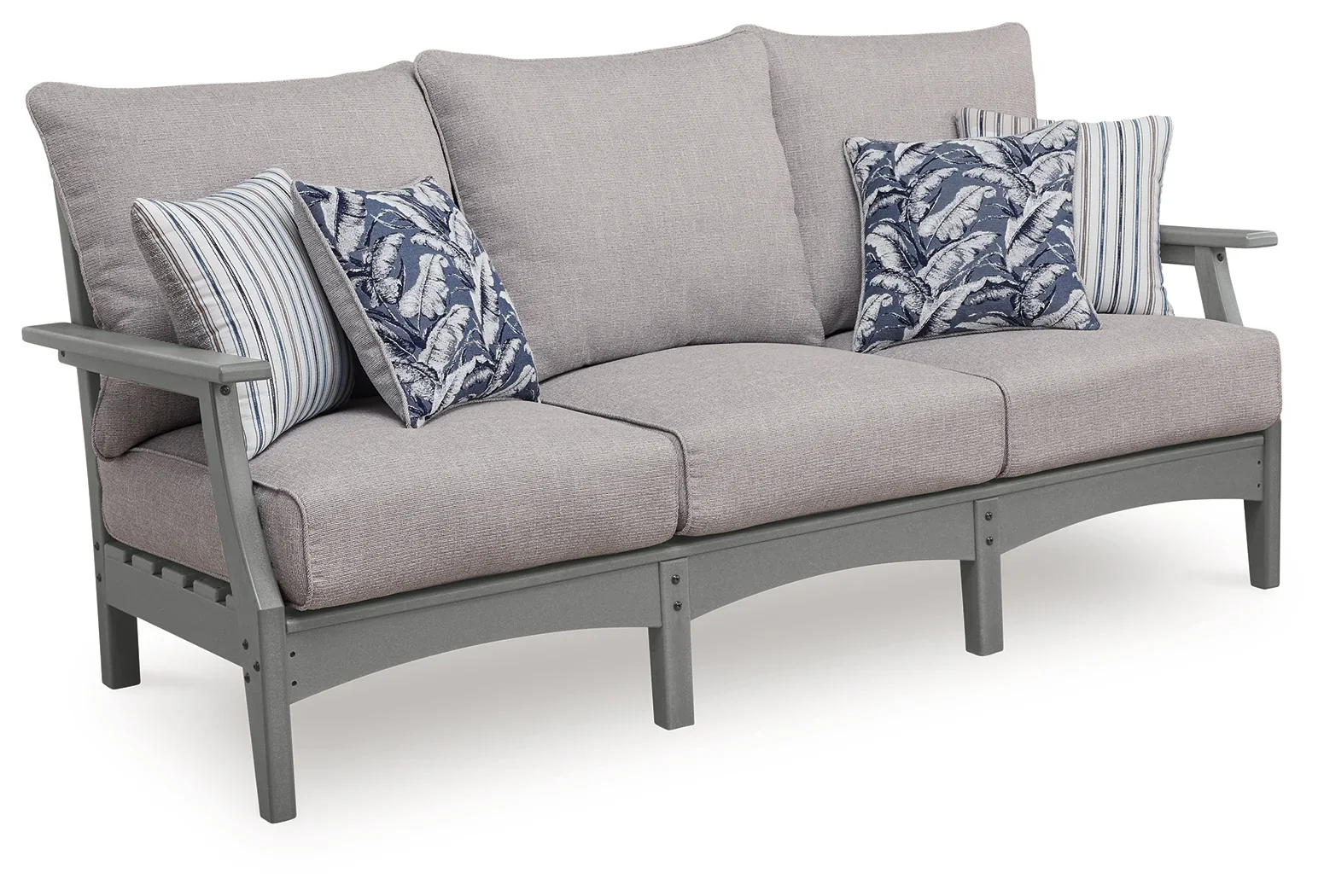 Cove Beach Gray Sofa with Cushion - Image 3