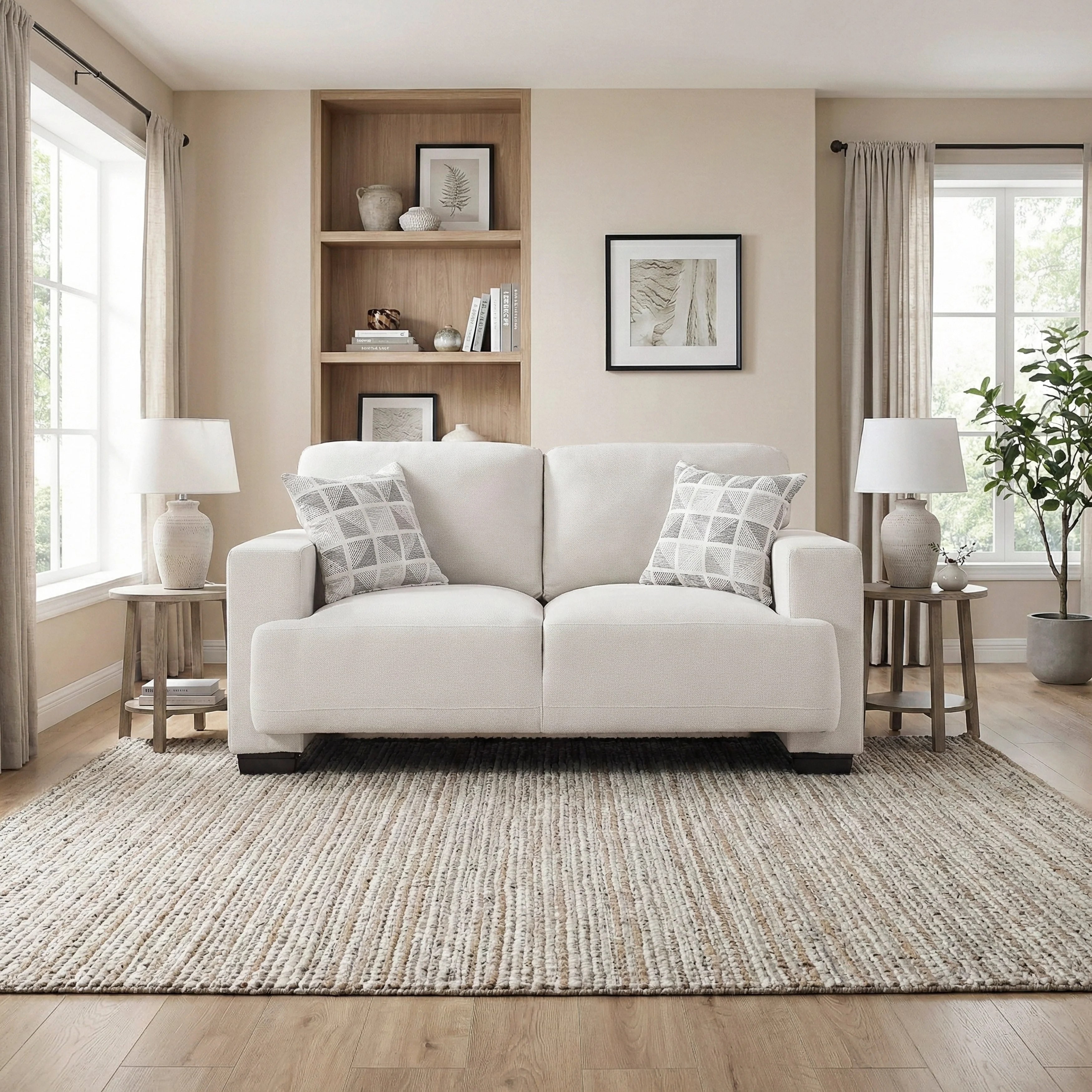 Cove Beige Loveseat - Image 12