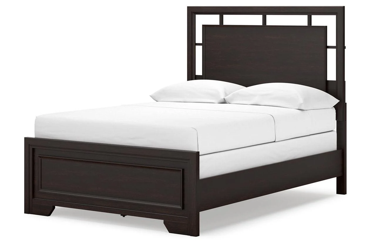 Covetown Dark Brown Full Panel Bed - Image 4