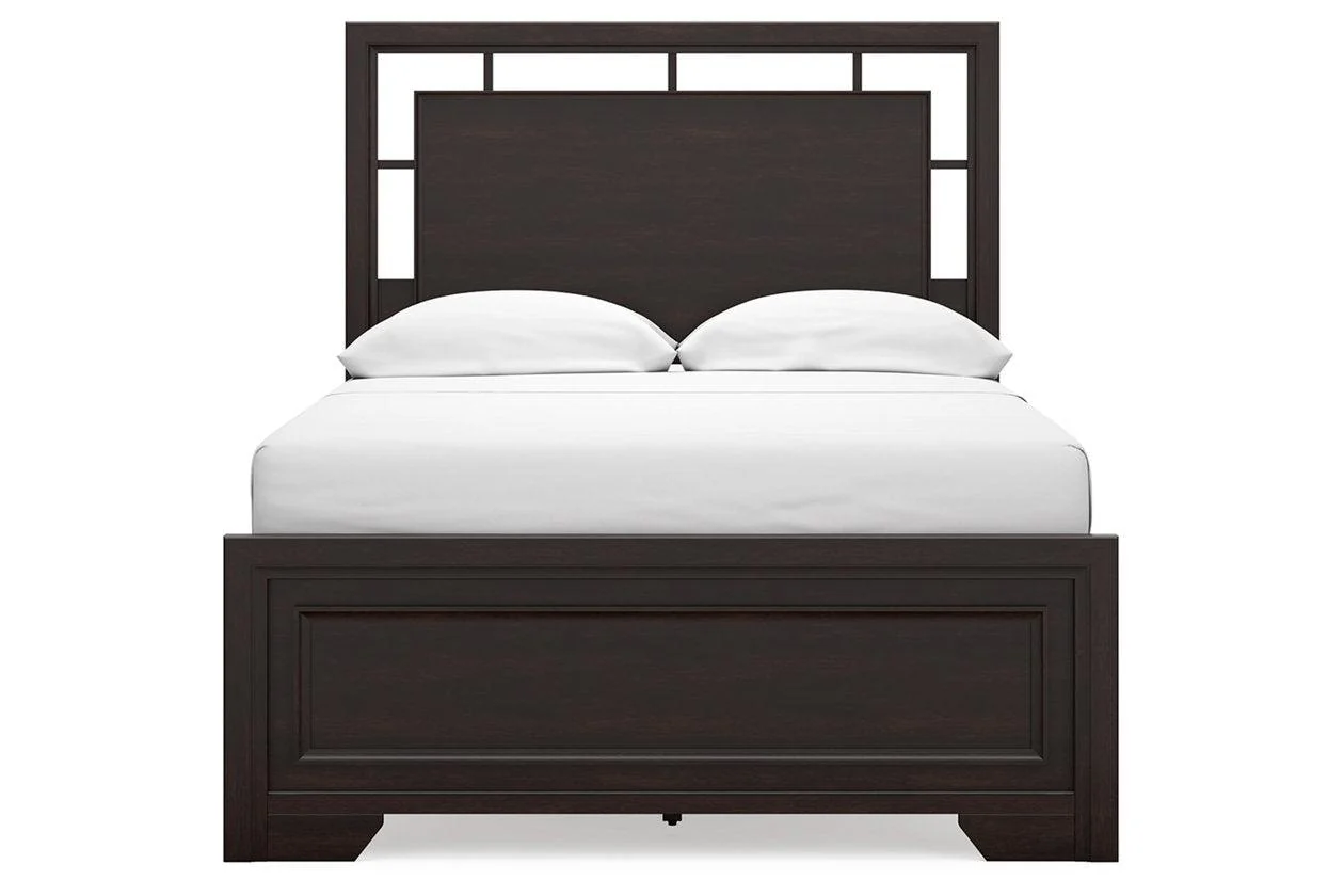 Covetown Dark Brown Full Panel Bed - Image 5