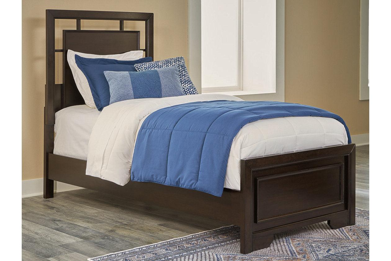 Covetown Dark Brown Twin Panel Bed - Image 2