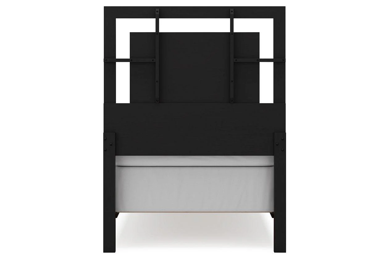 Covetown Dark Brown Twin Panel Bed - Image 6