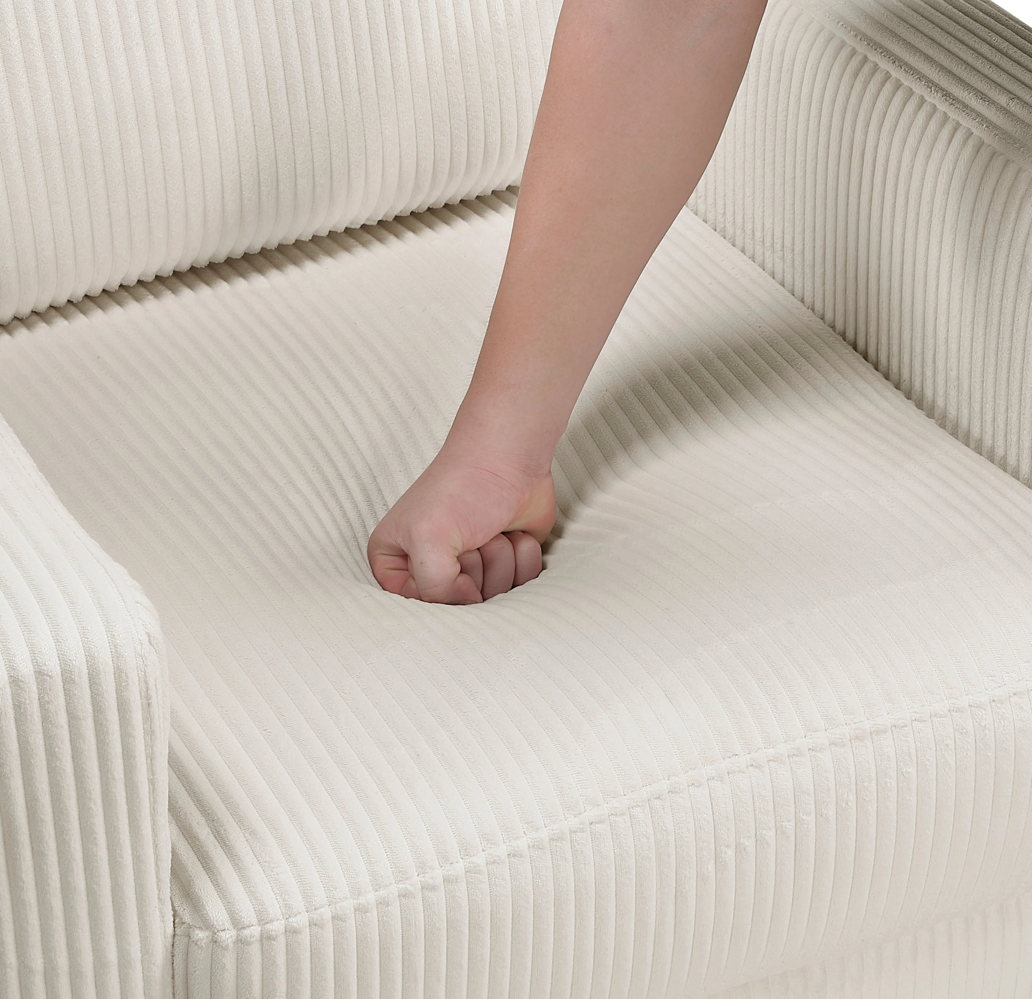 Crandall Beige Loveseat - Image 6