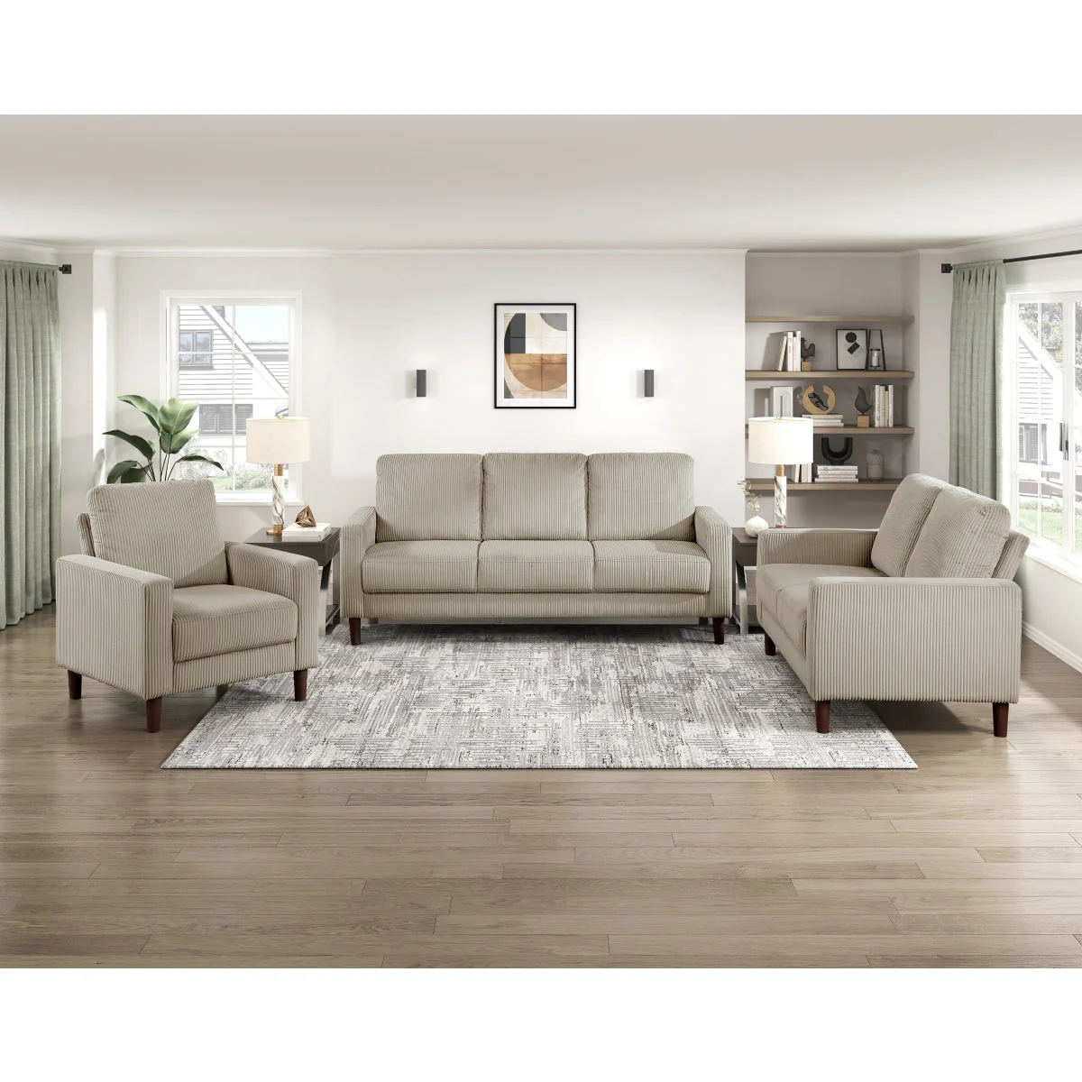 Crandall Taupe Loveseat - Image 8