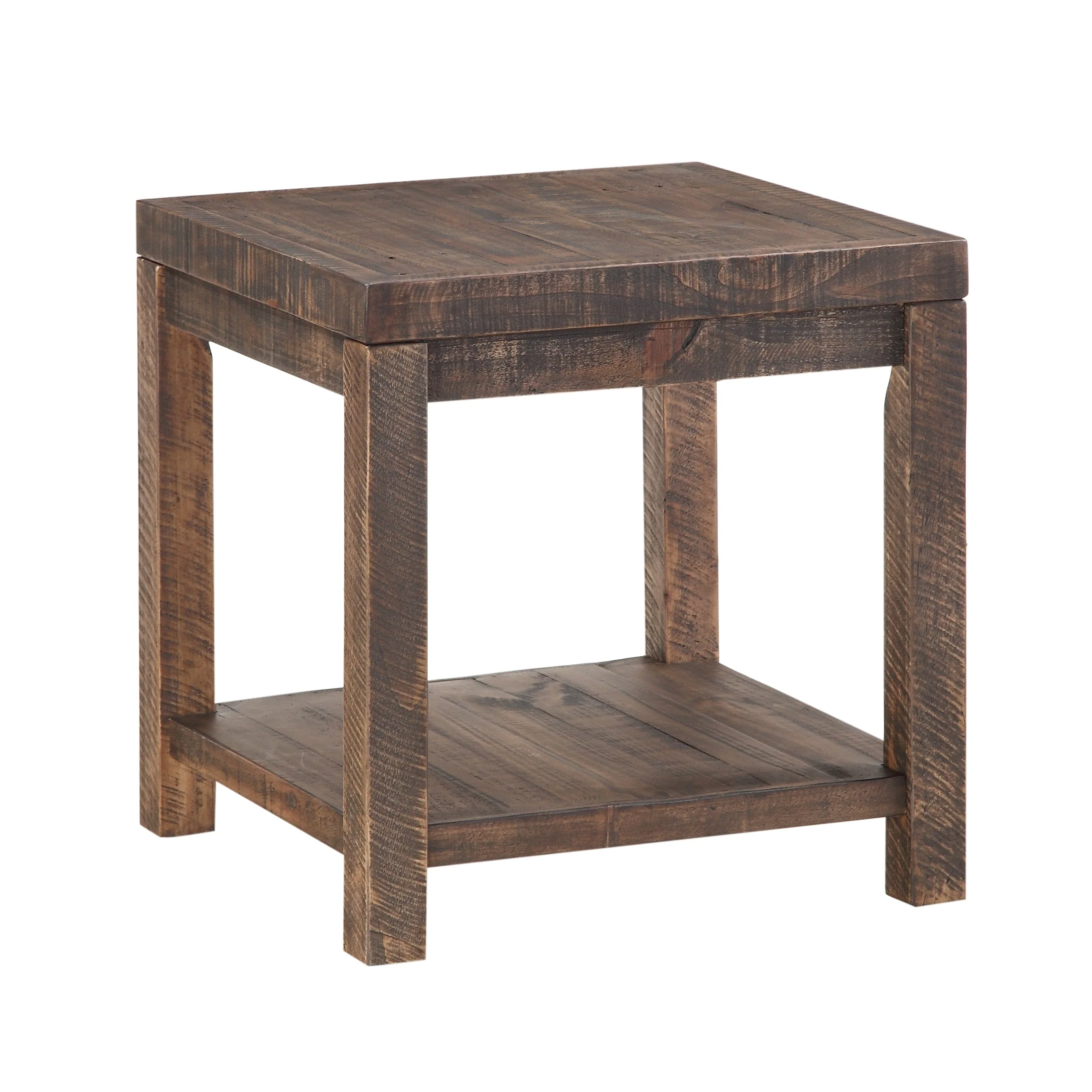 Craster Reclaimed Wood Square Side Table in Smoky Taupe - Image 3