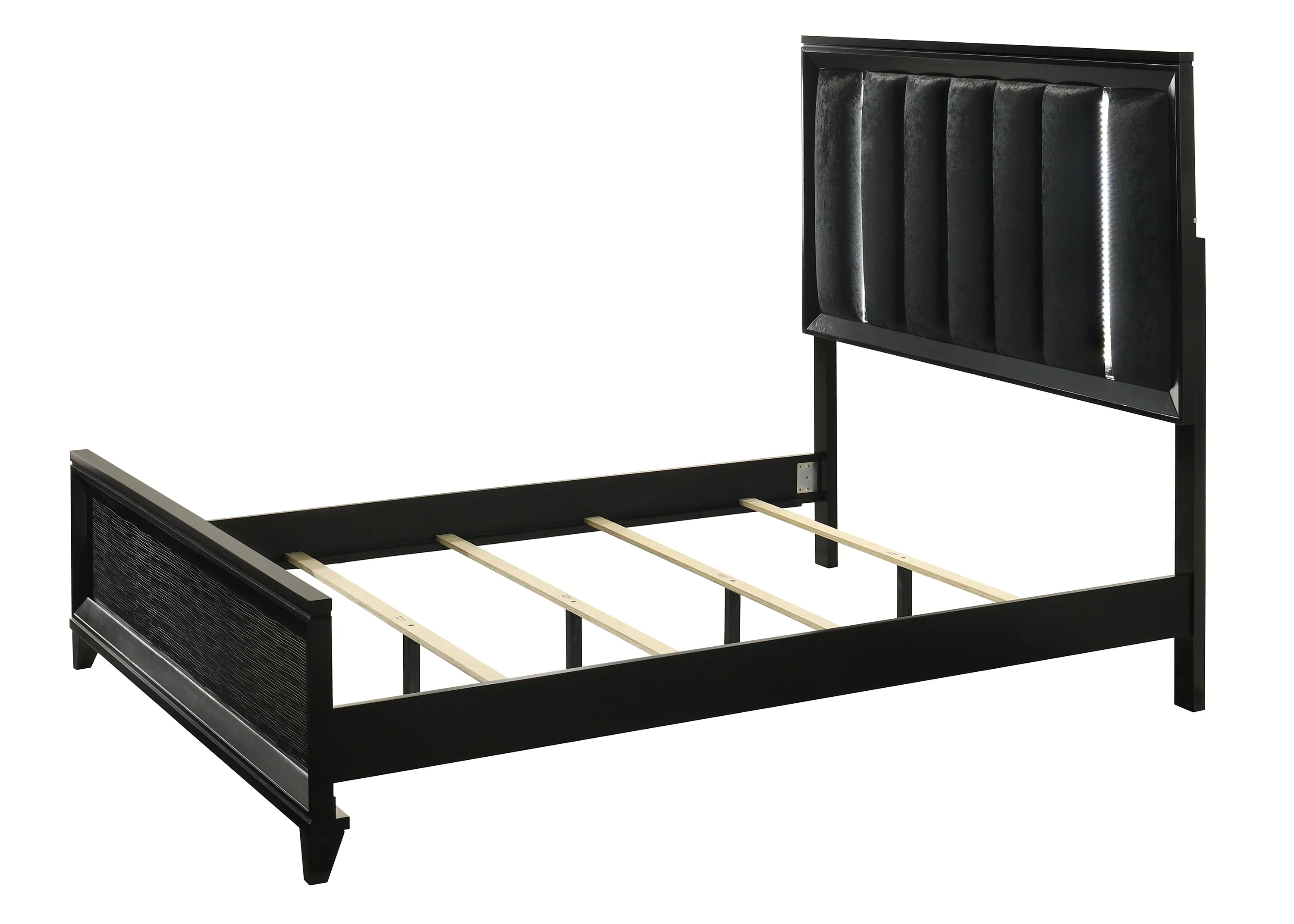 Cressida Black Upholstered LED Panel Bedroom Set - Image 7