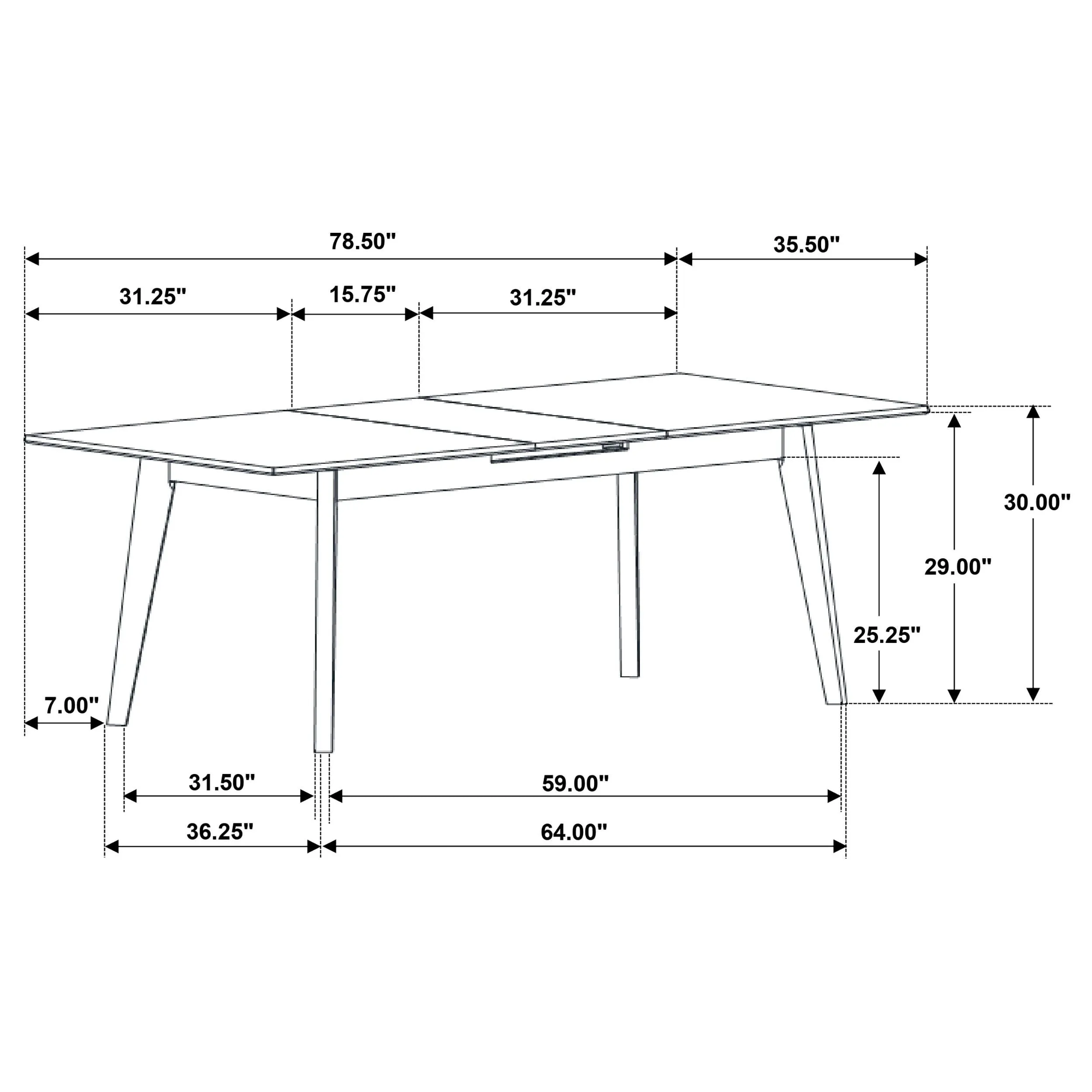 Crestmont Black 7-Piece Dining Set with Extension Leaf - Image 17