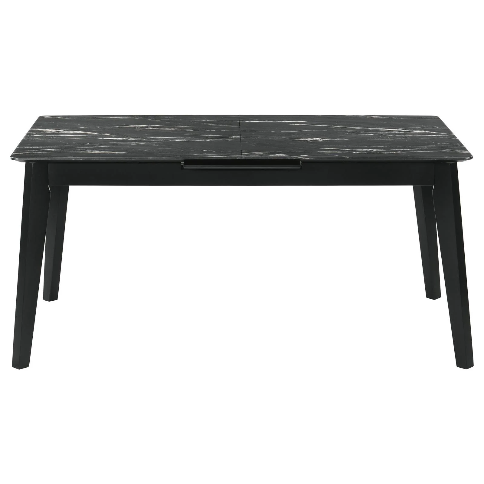 Crestmont Gray Rectangular Faux Marble Top Dining Table with and 16" Self-Storing Extension Leaf - Image 5
