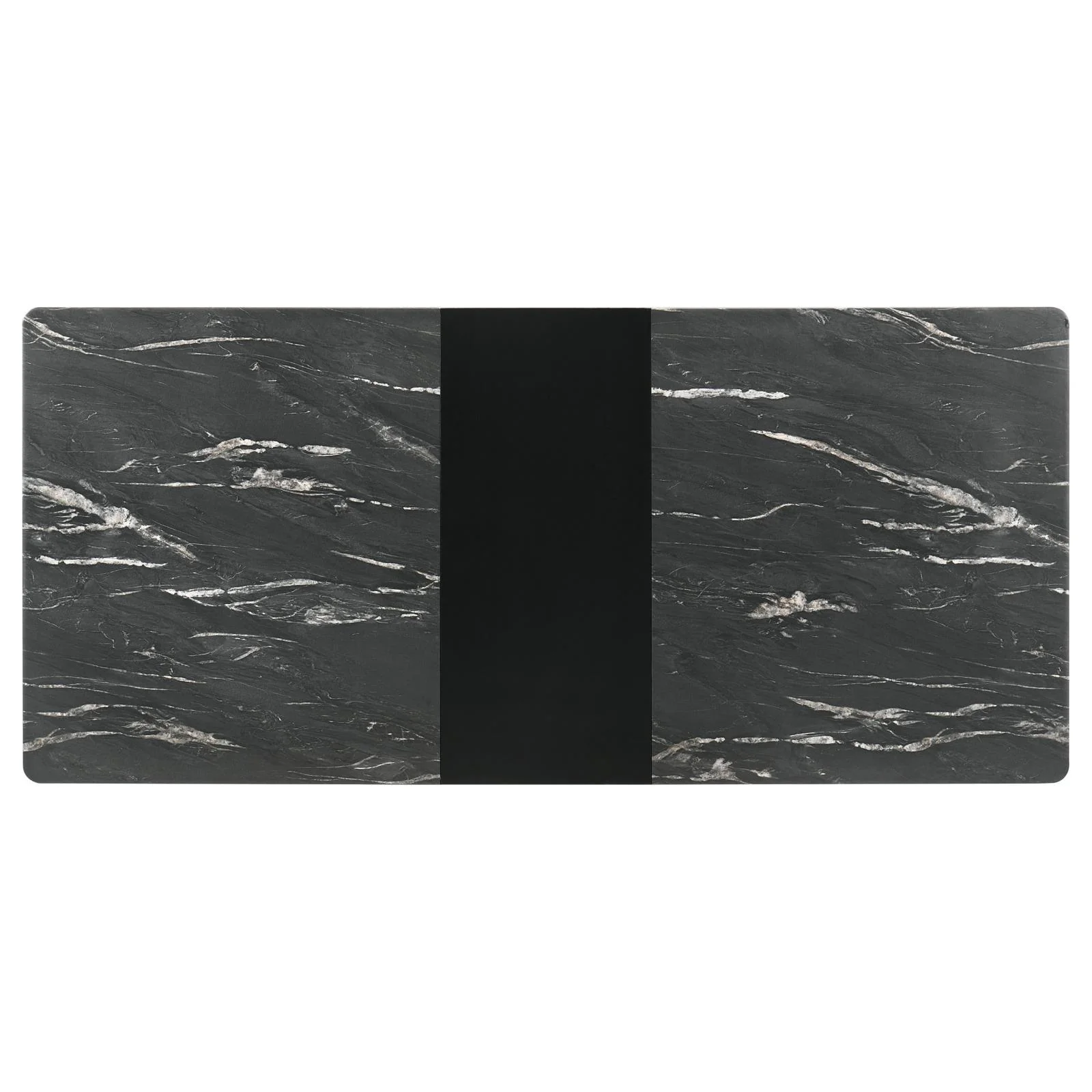 Crestmont Gray Rectangular Faux Marble Top Dining Table with and 16" Self-Storing Extension Leaf - Image 6
