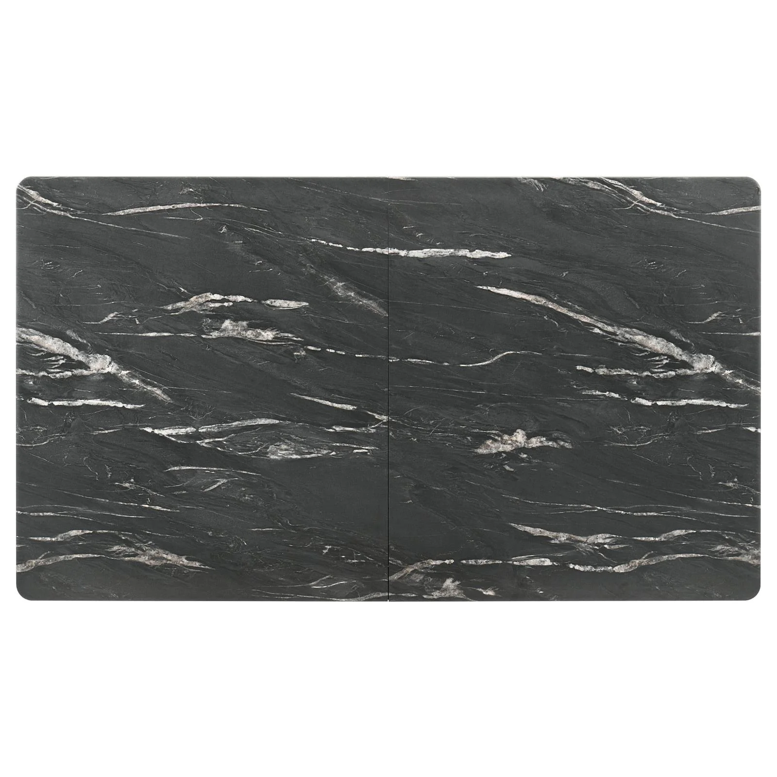 Crestmont Gray Rectangular Faux Marble Top Dining Table with and 16" Self-Storing Extension Leaf - Image 7