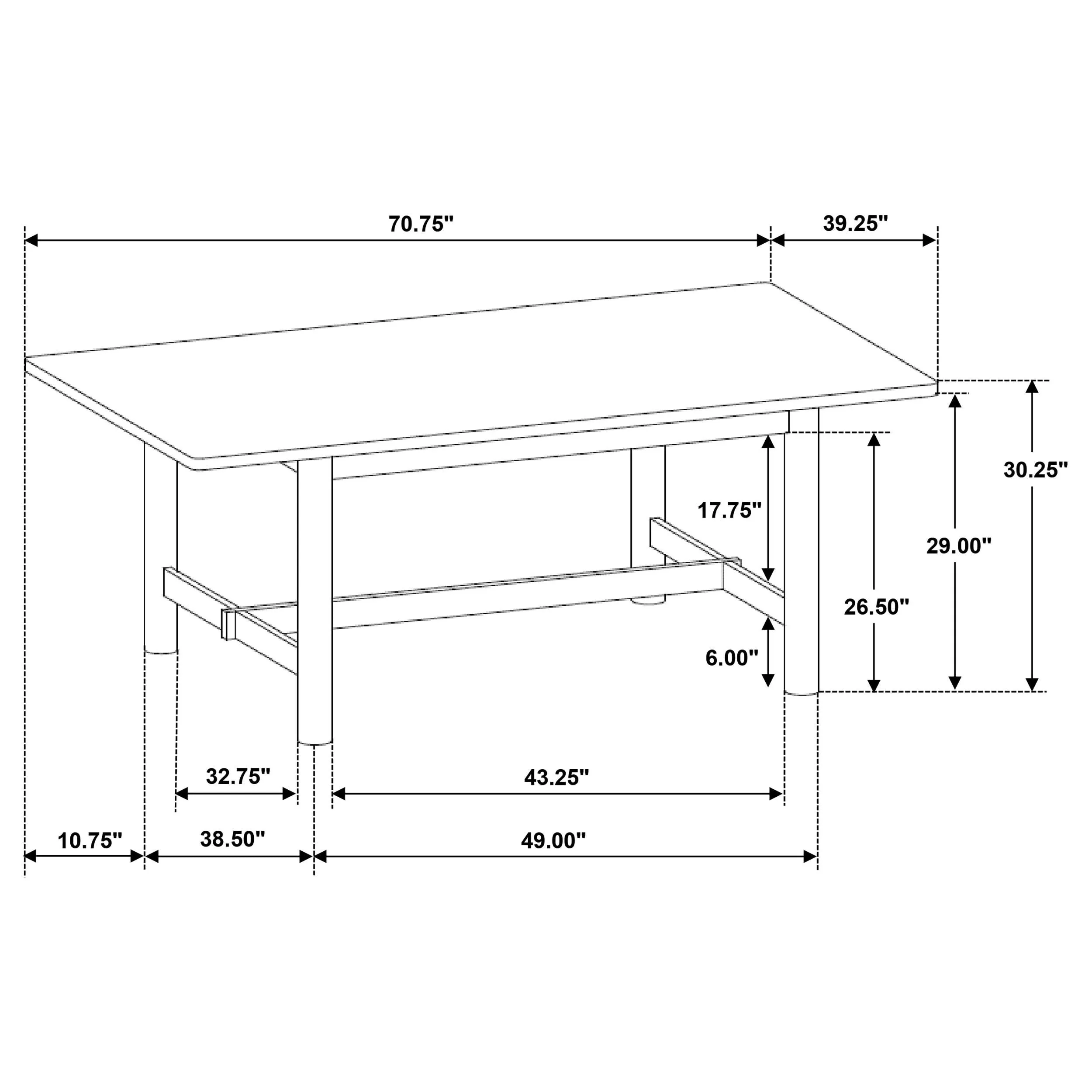 Crestmore Walnut Rectangular Wood Dining Table - Image 9
