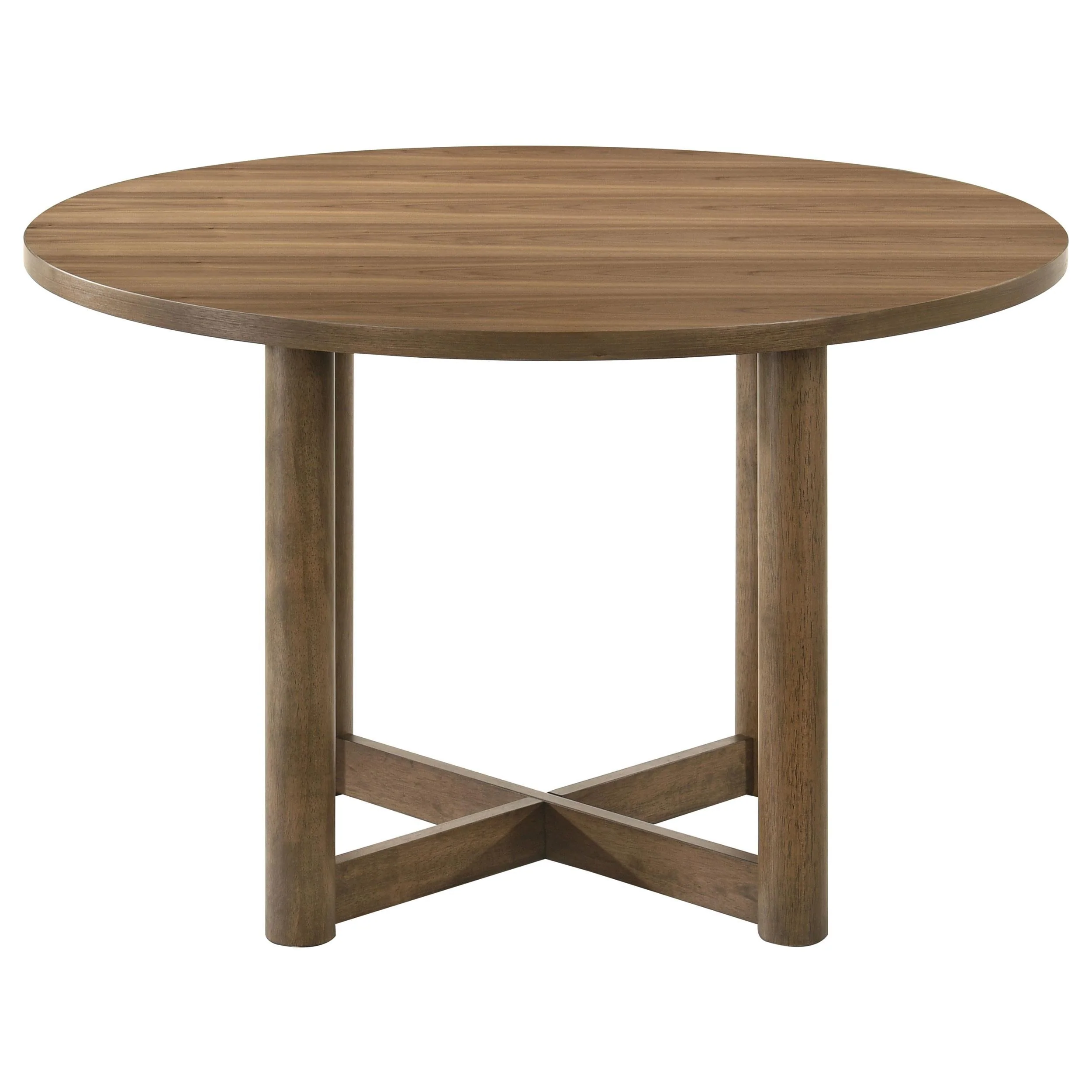Crestmore Walnut Round Wood Dining Table - Image 3