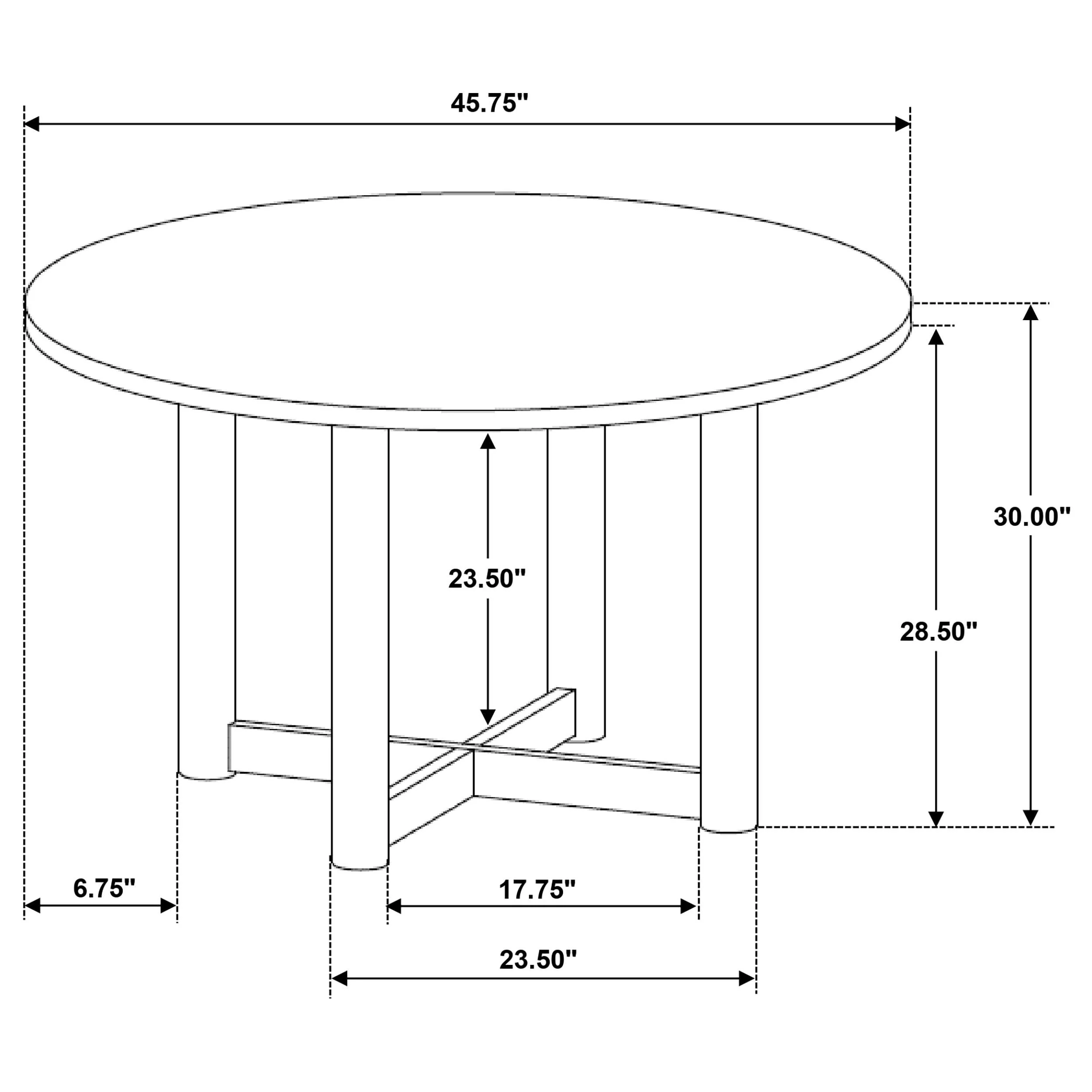 Crestmore Walnut Round Wood Dining Table - Image 9