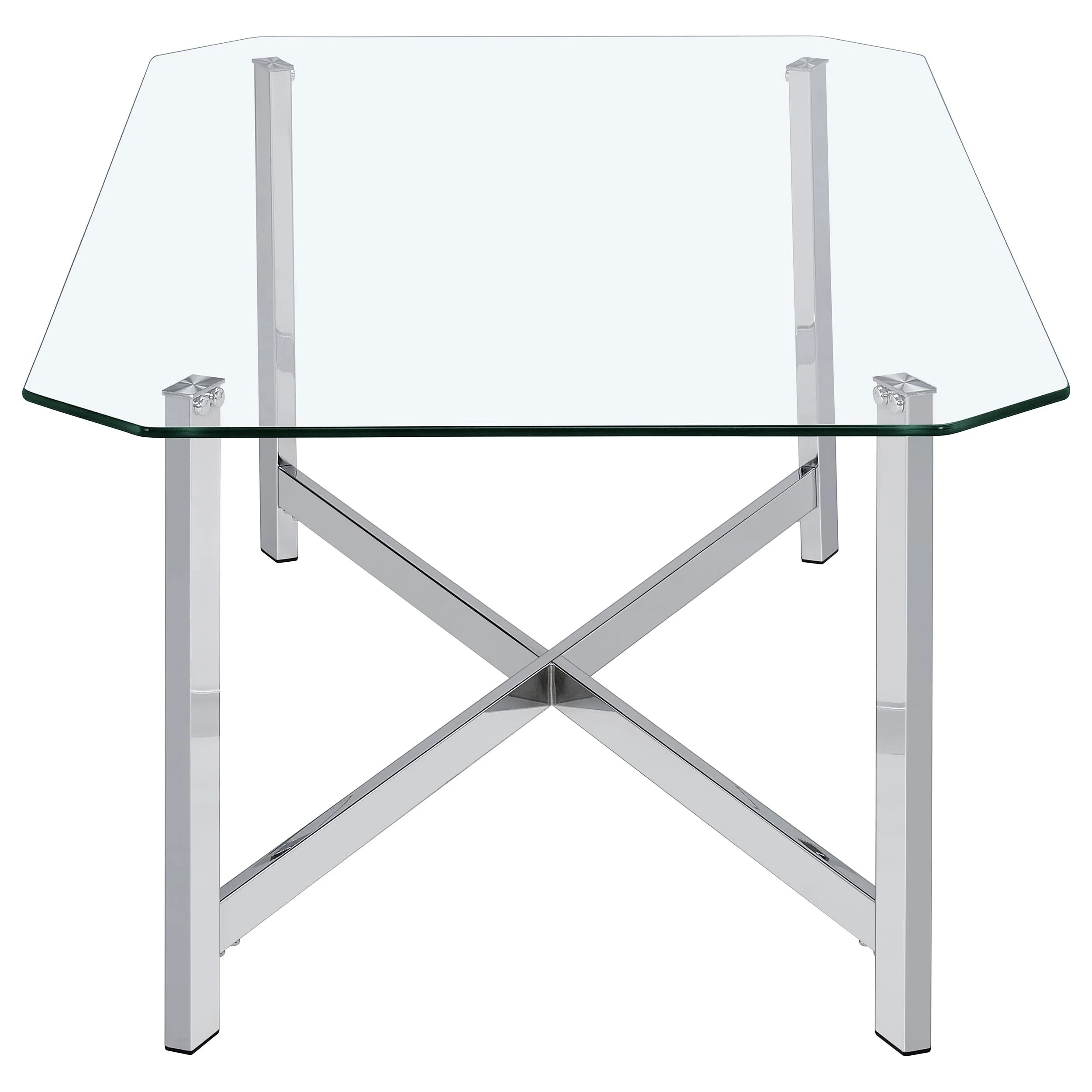 Cronin Chrome 2-piece Tempered Glass Top Coffee Table Set - Image 8