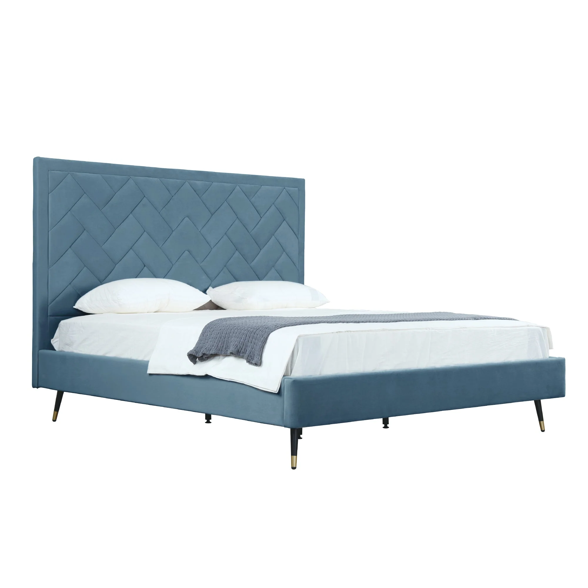 Crosby King-Size Bed in Blue - Image 8