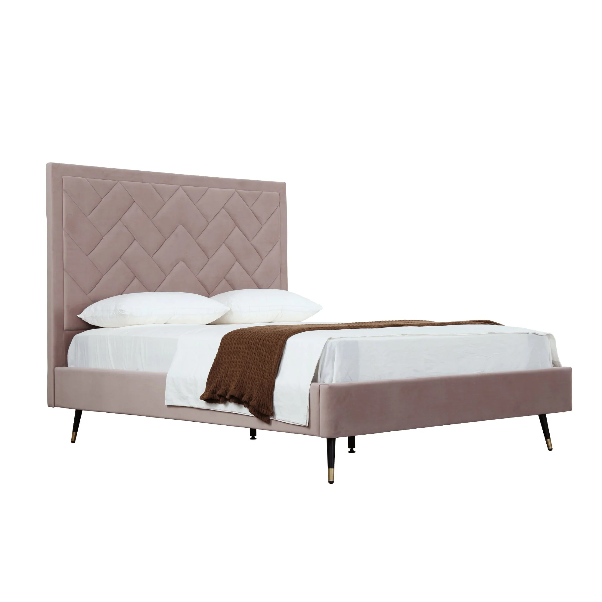 Crosby Queen-Size Bed in Blush - Image 8