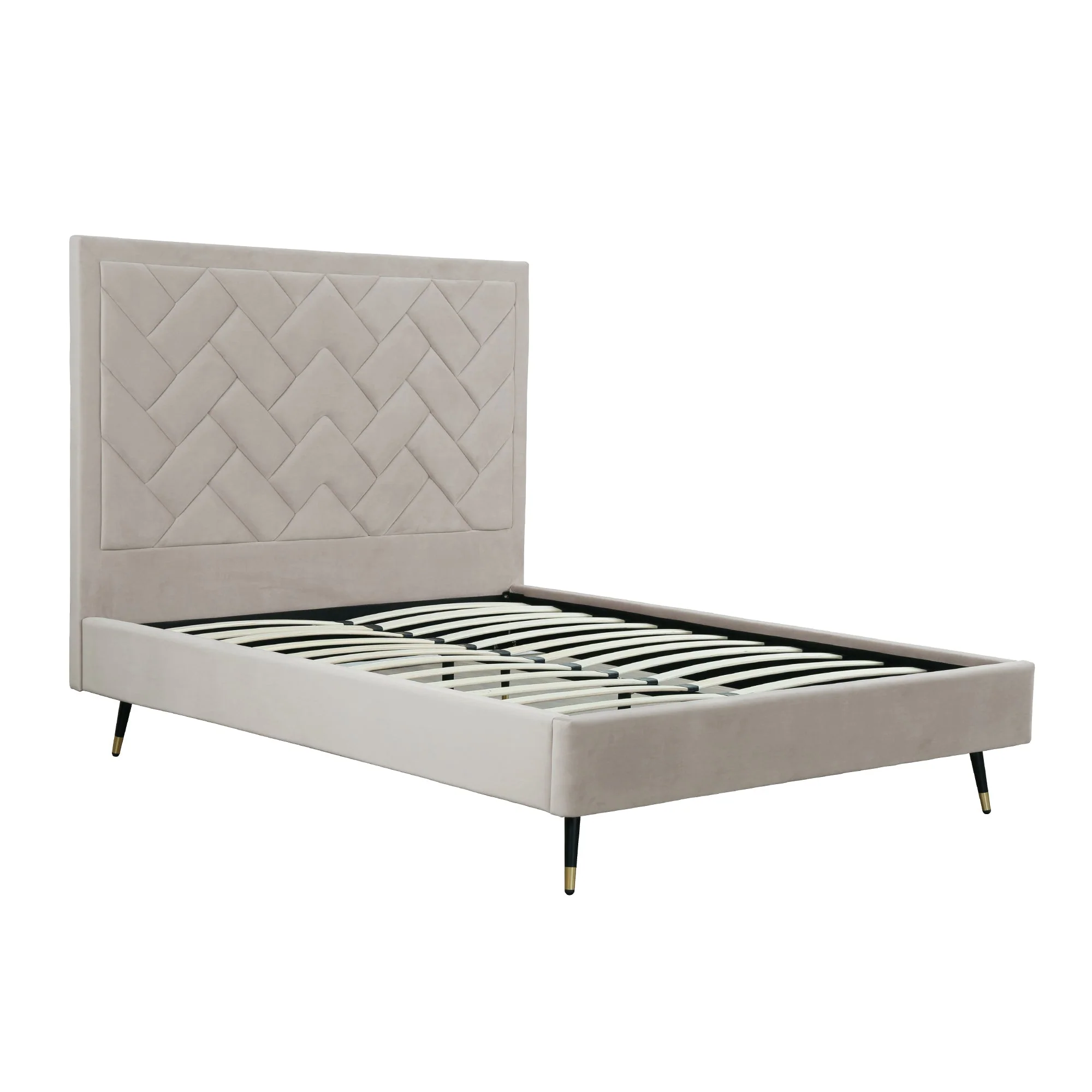 Crosby Queen-Size Bed in Greige - Image 9