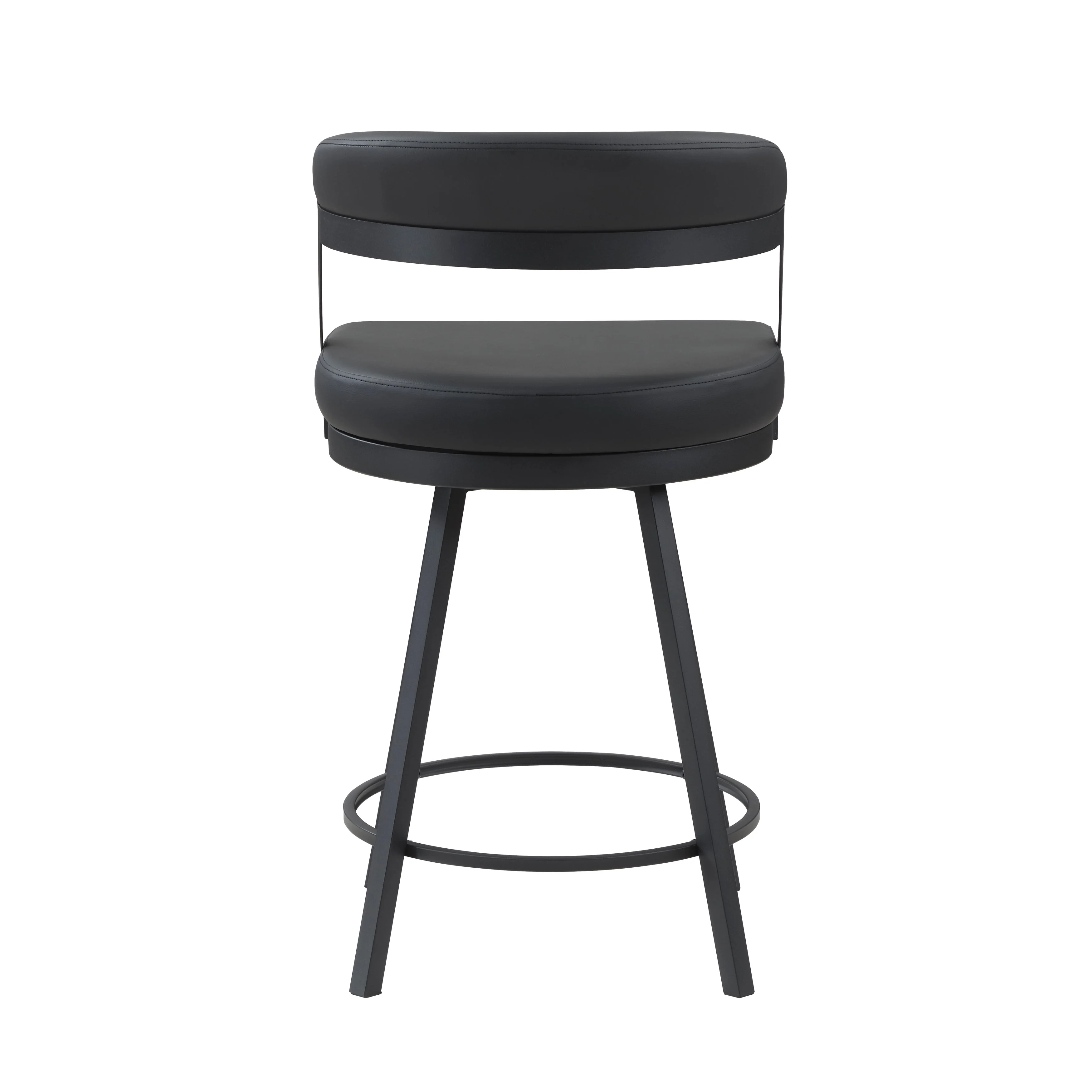 Crowley Black Swivel Counter Height Chair, Set of 2 - Image 2