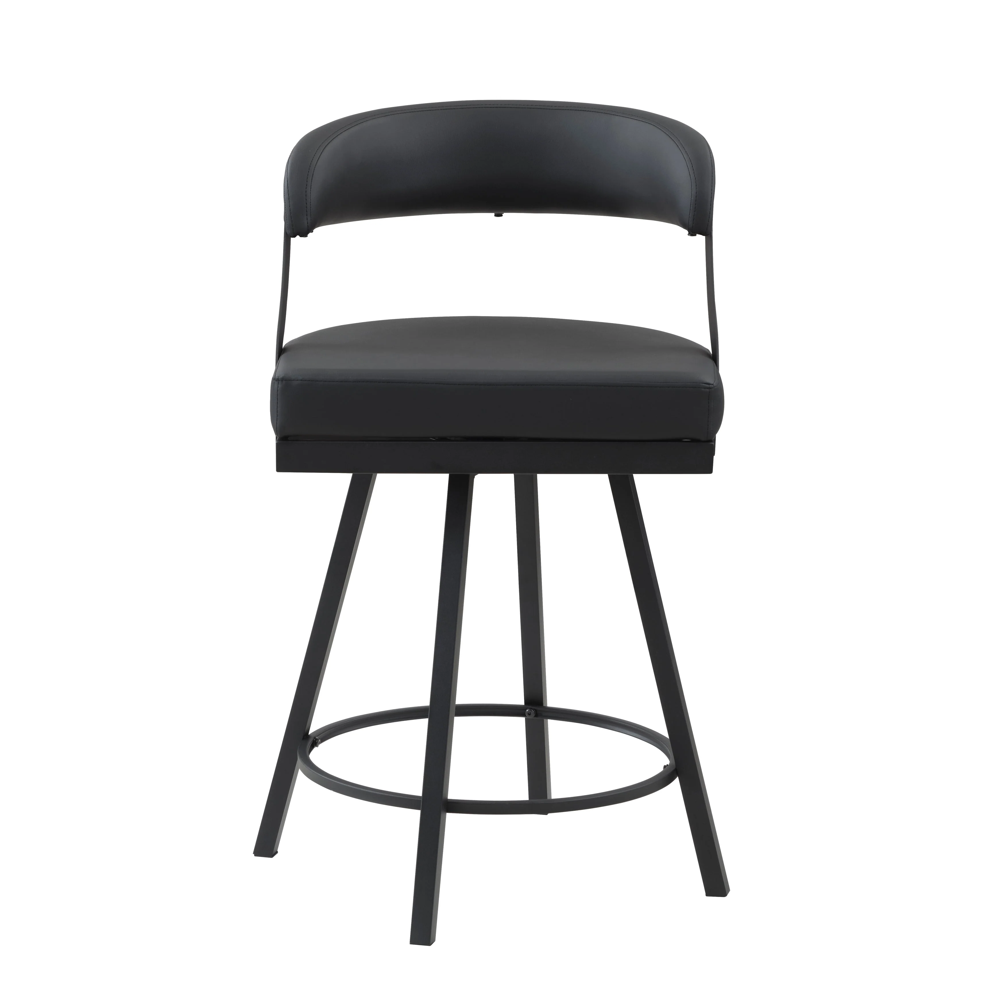 Crowley Black Swivel Counter Height Chair, Set of 2 - Image 3