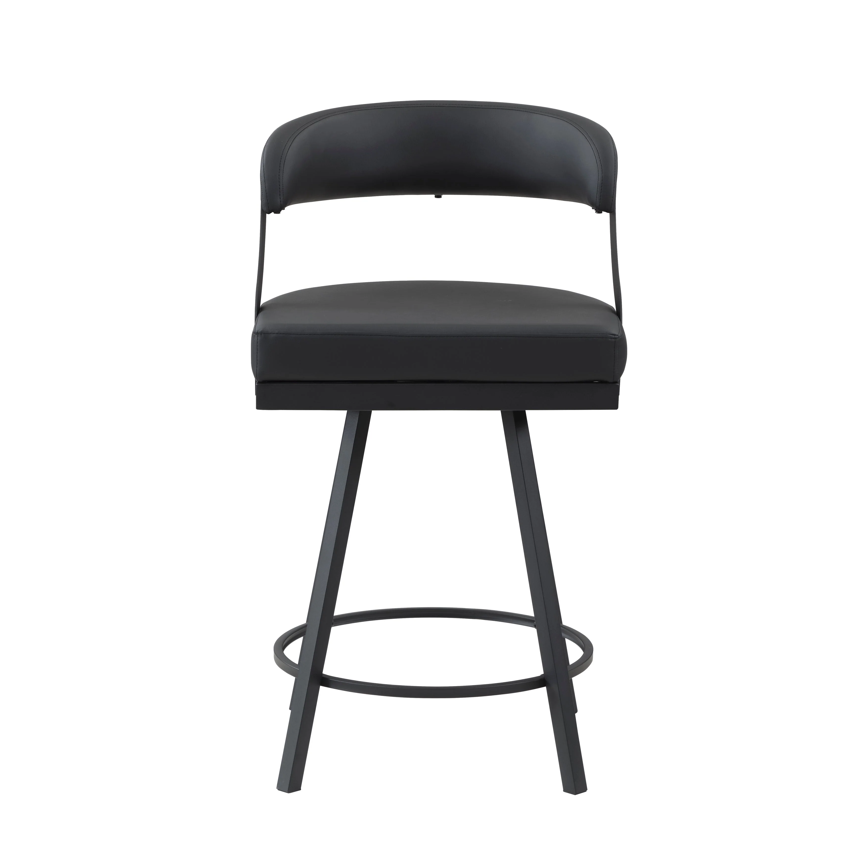 Crowley Black Swivel Counter Height Chair, Set of 2 - Image 5