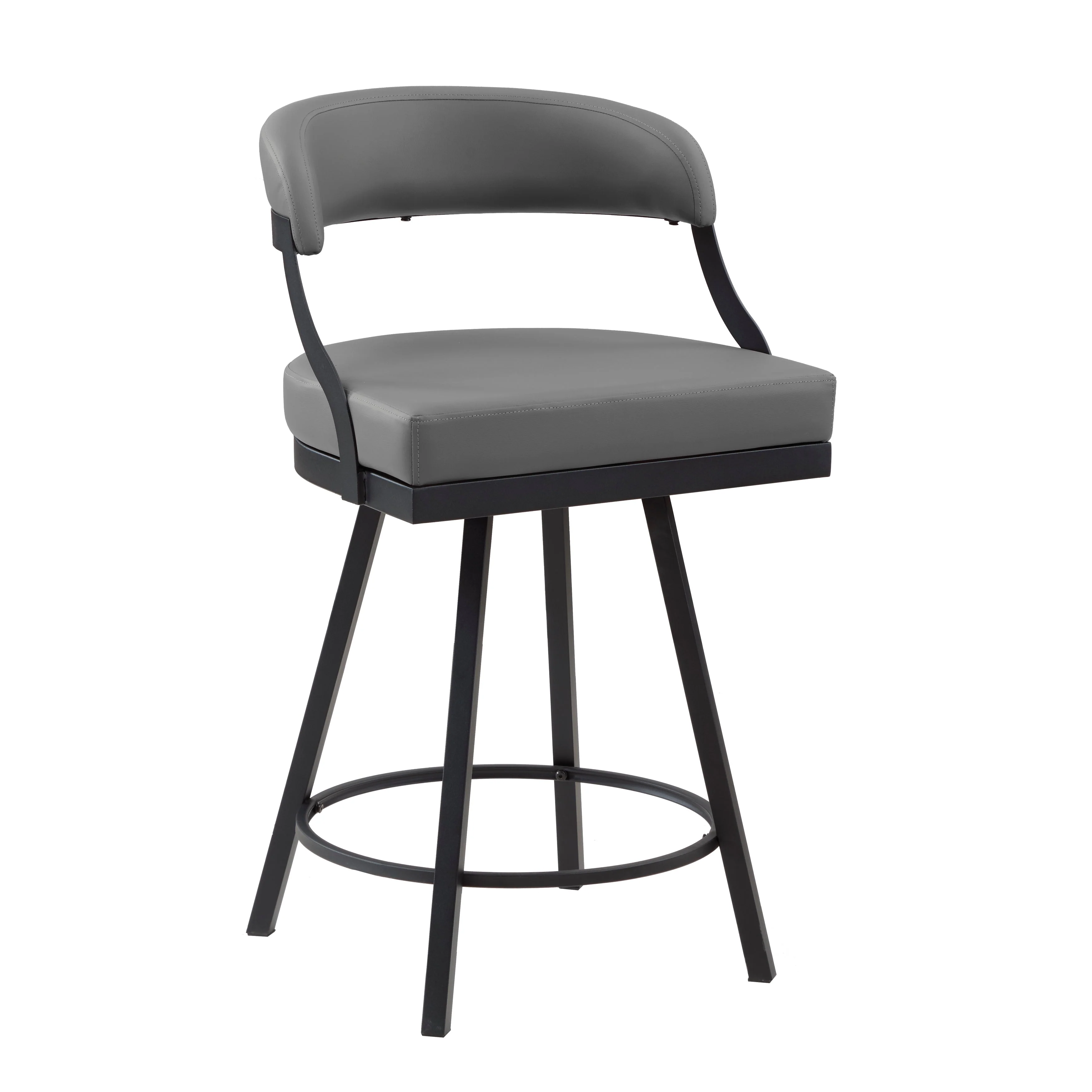 Crowley Gray Swivel Counter Height Chair, Set of 2