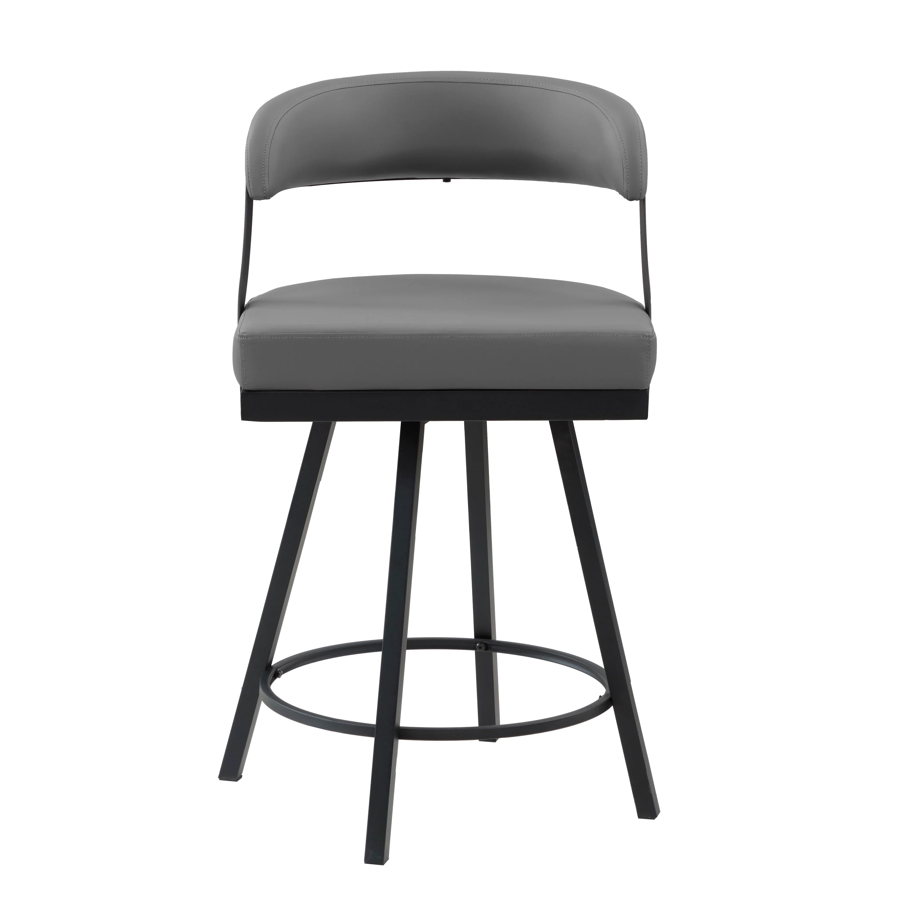 Crowley Gray Swivel Counter Height Chair, Set of 2 - Image 3
