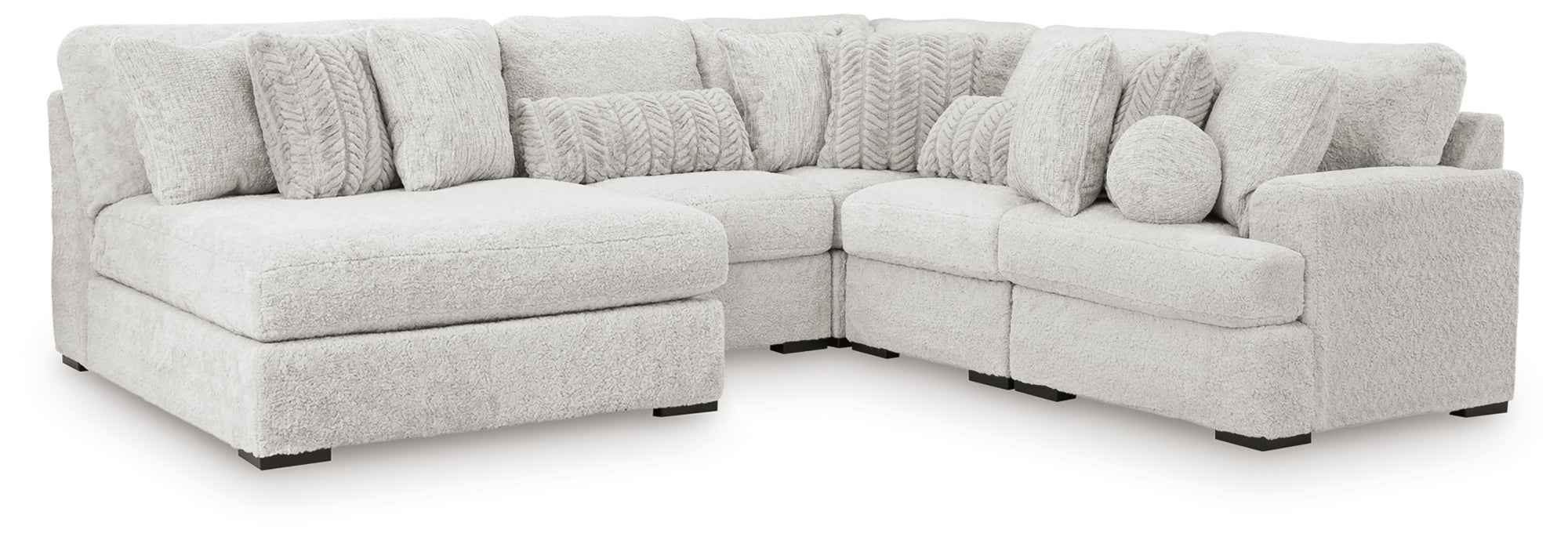 Cuddle Plush Arctic 5-Piece Sectional with LAF Chaise