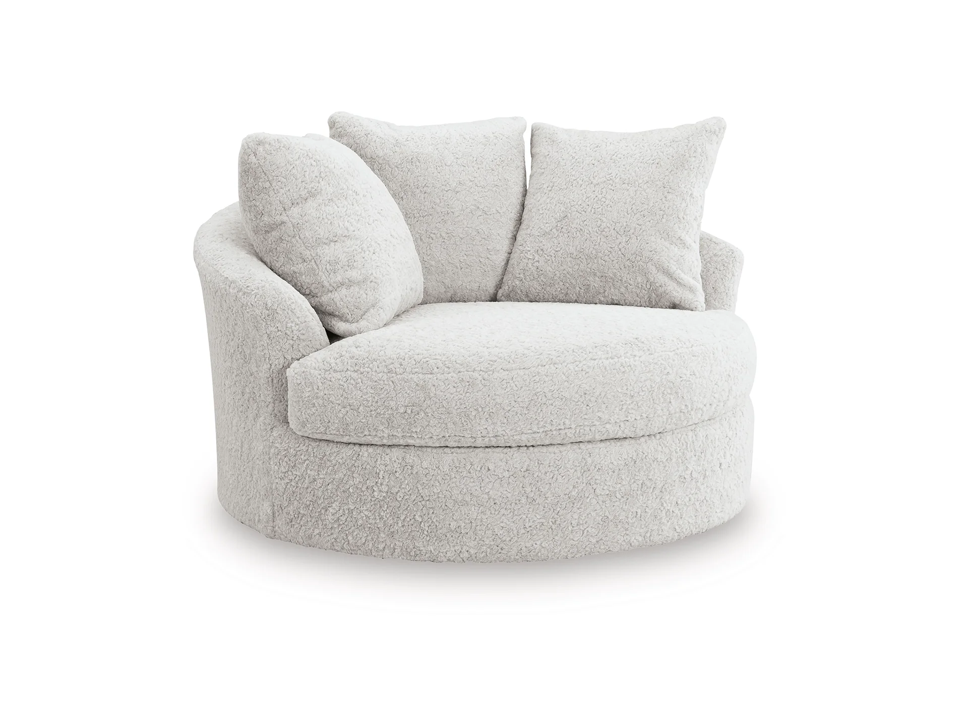 Cuddle Plush Arctic Oversized Swivel Accent Chair - Image 5