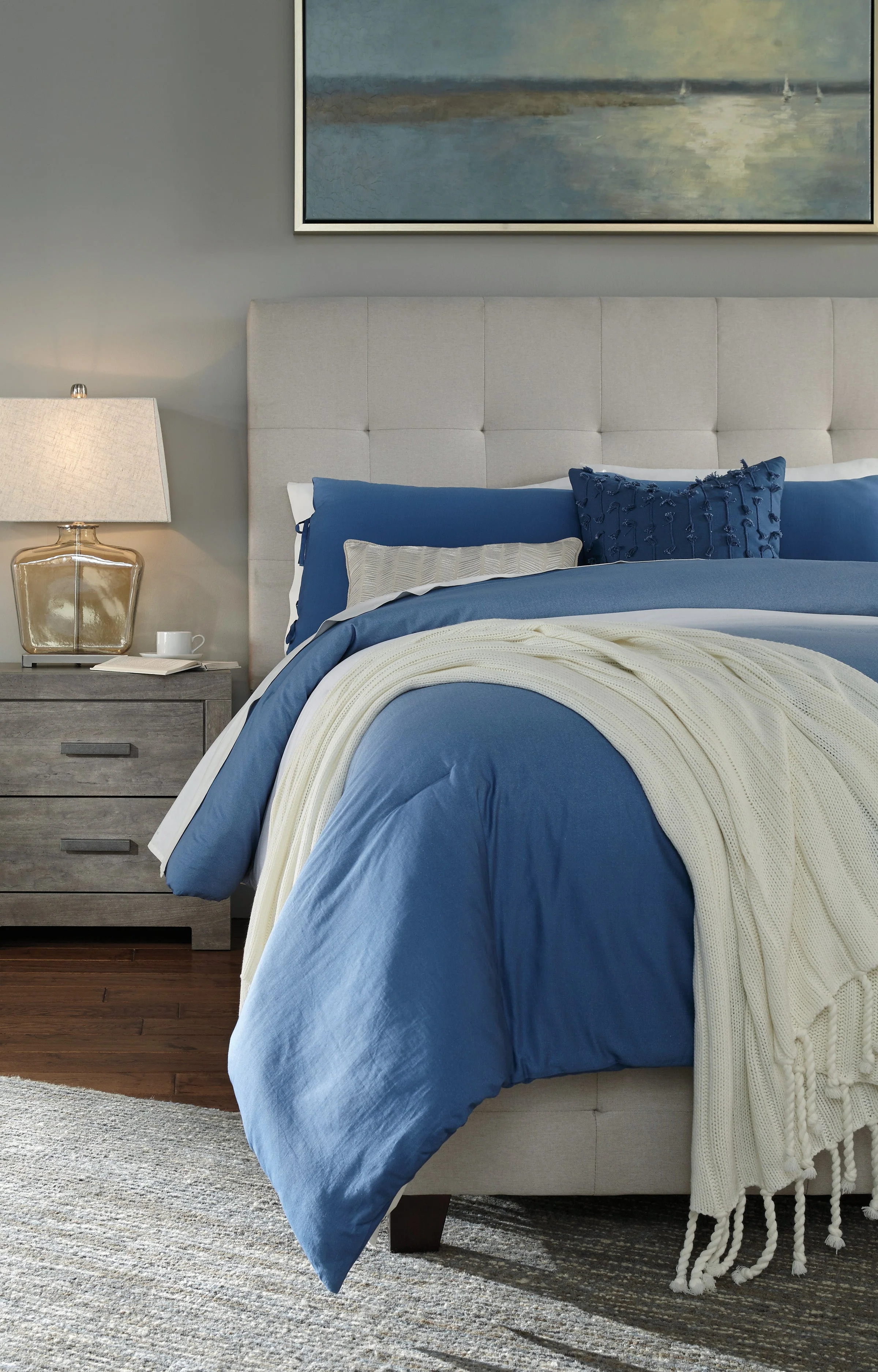 Culverbach Gray Upholstered Panel Bedroom Set - Image 6