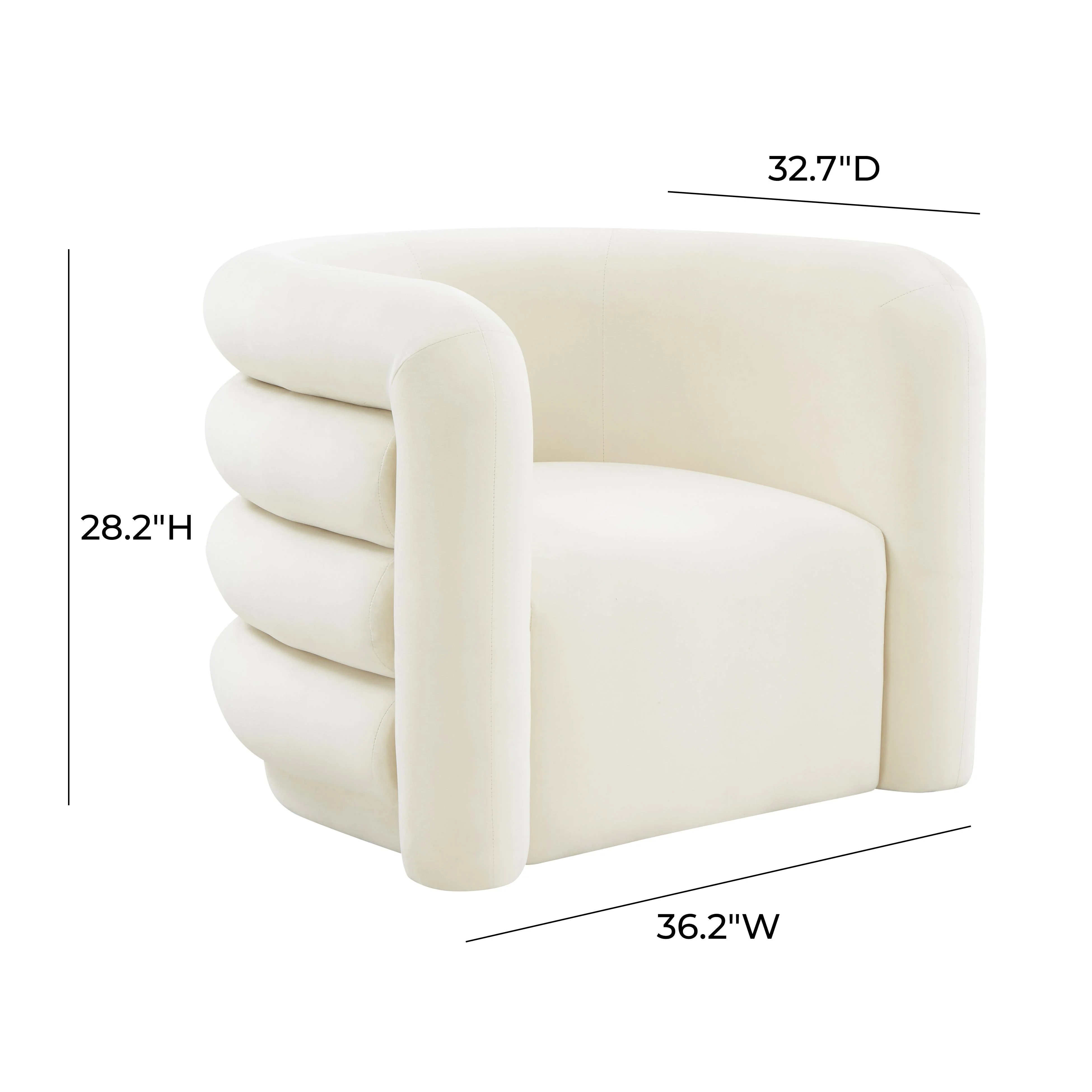 Curves Velvet Lounge Chair - Image 12