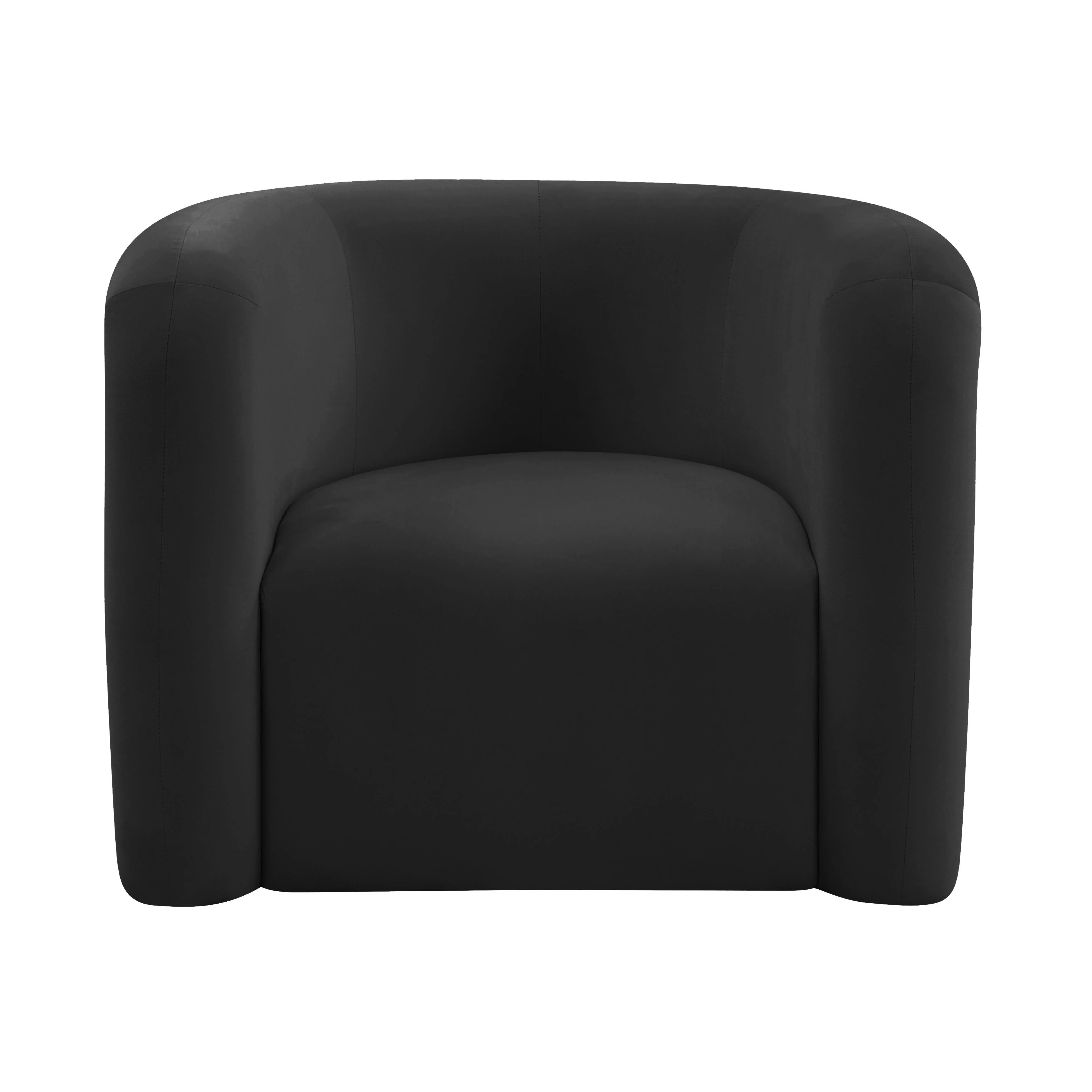 Curves Velvet Lounge Chair - Image 4
