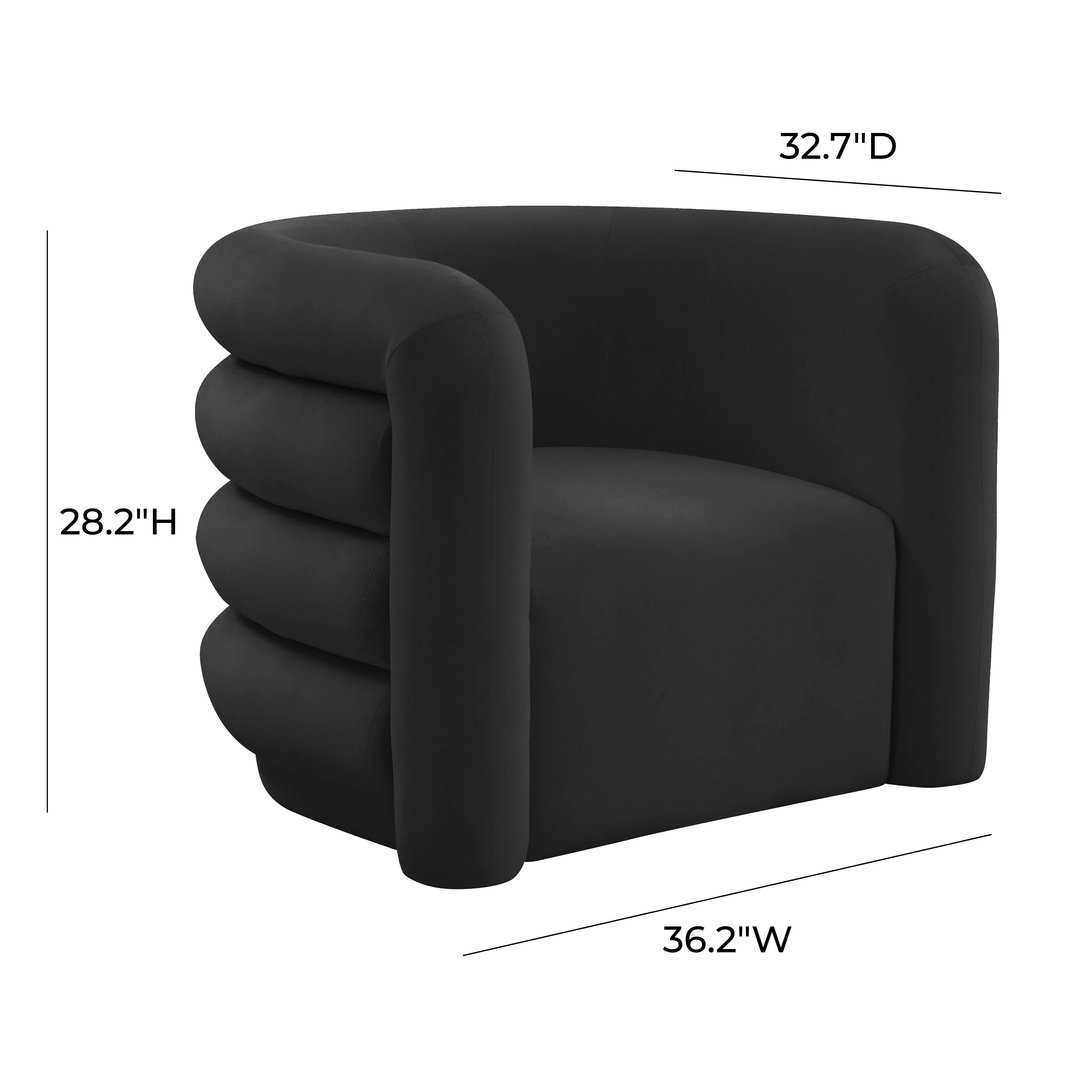 Curves Velvet Lounge Chair - Image 6
