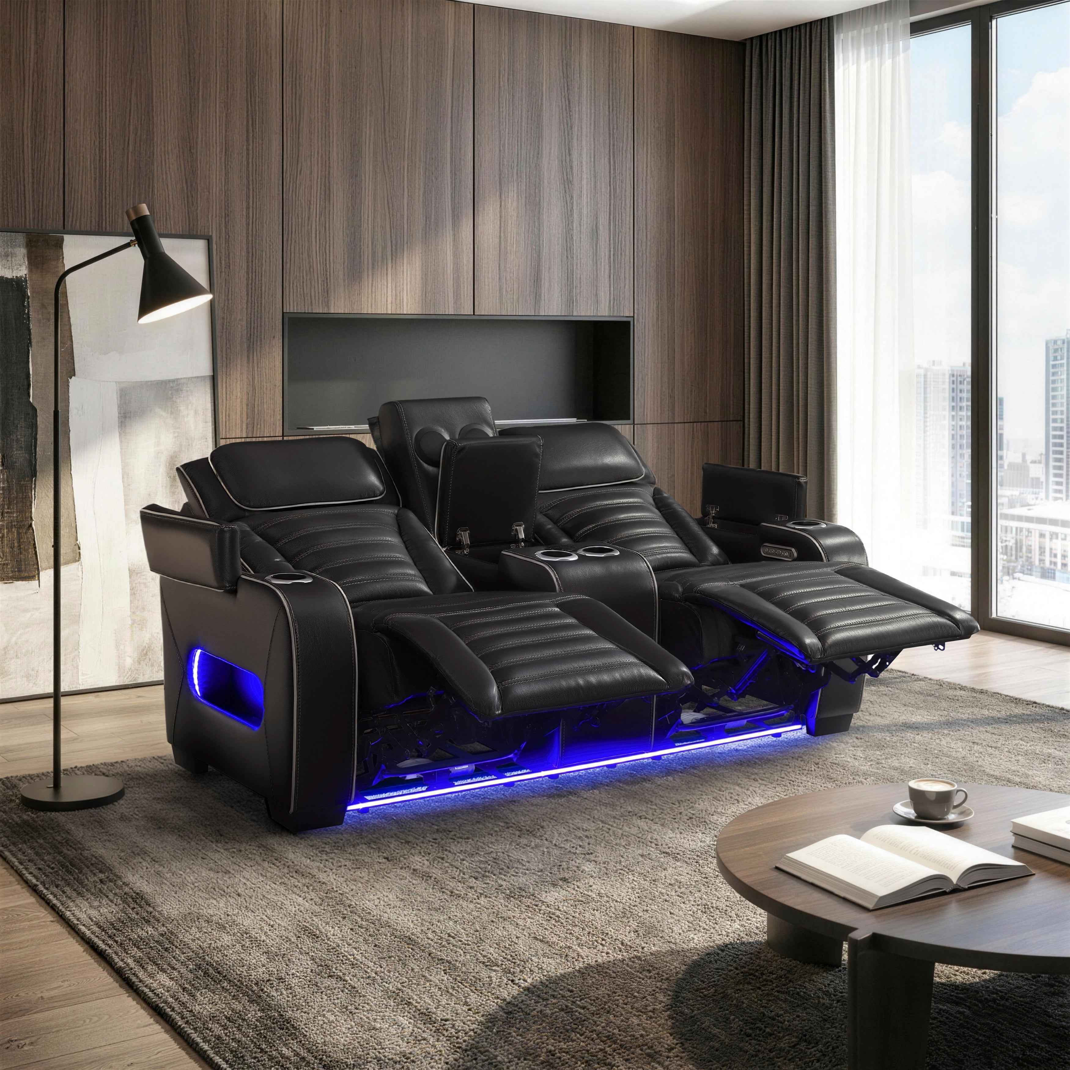 Cyber Black 3-Piece Power Reclining Living Room Set - Image 32