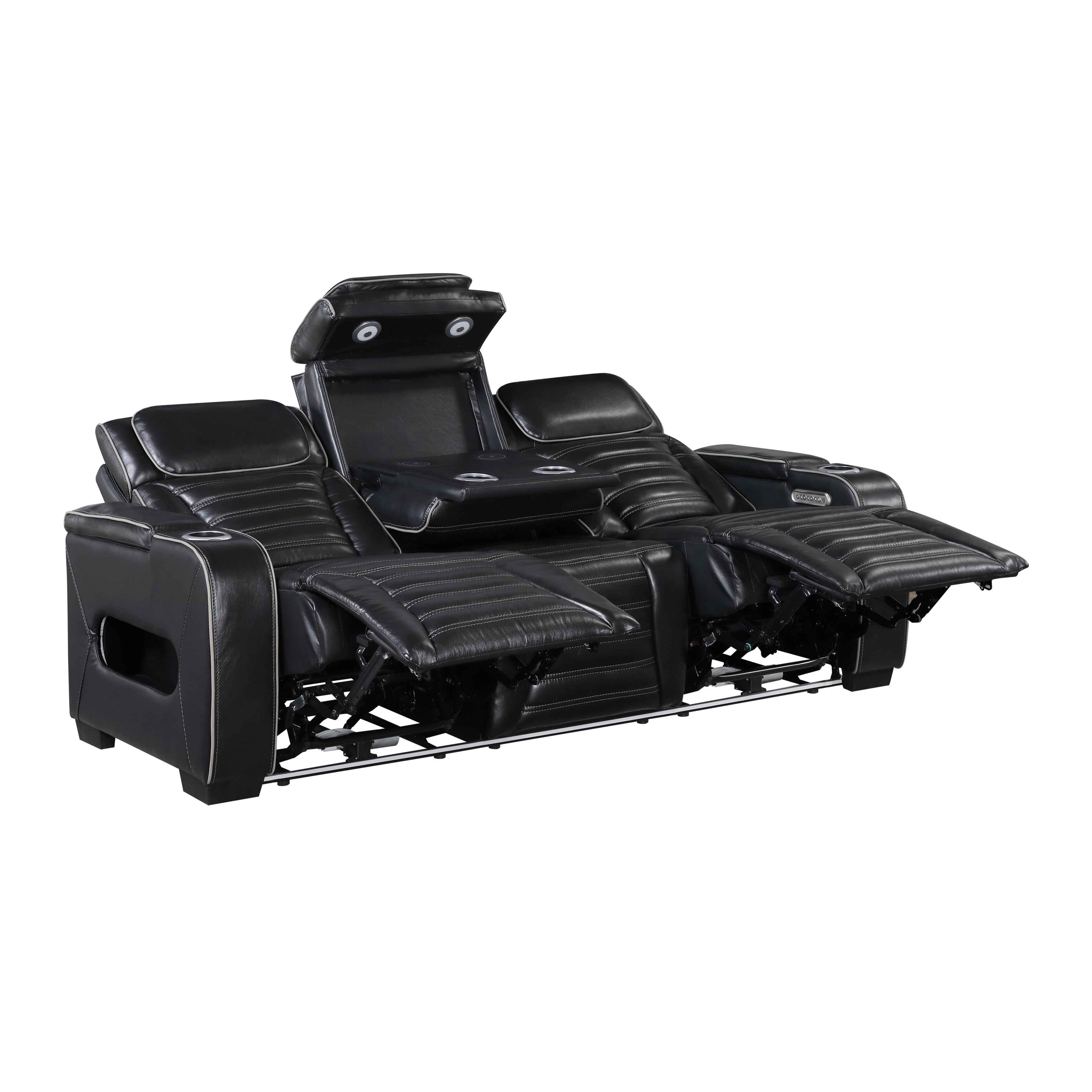 Cyber Black 3-Piece Power Reclining Living Room Set - Image 4