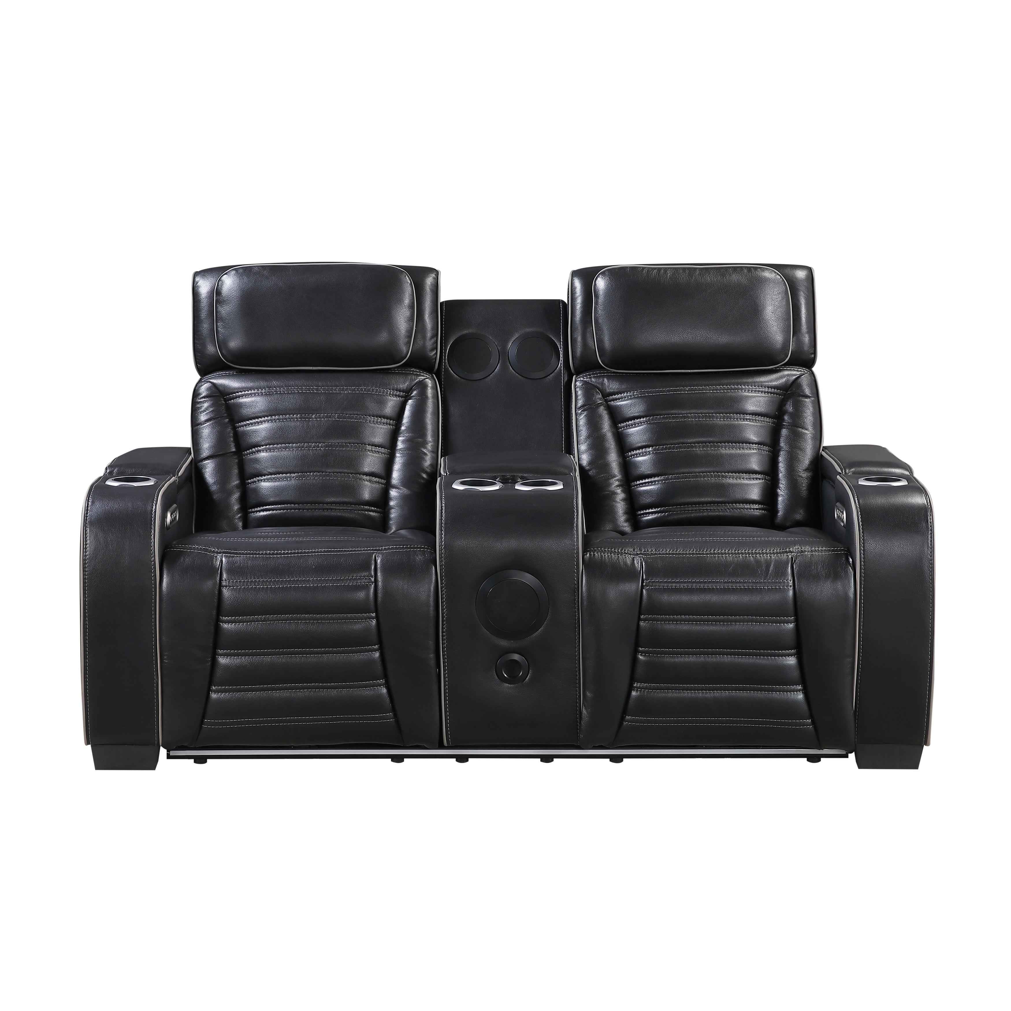 Cyber Black 3-Piece Power Reclining Living Room Set - Image 7