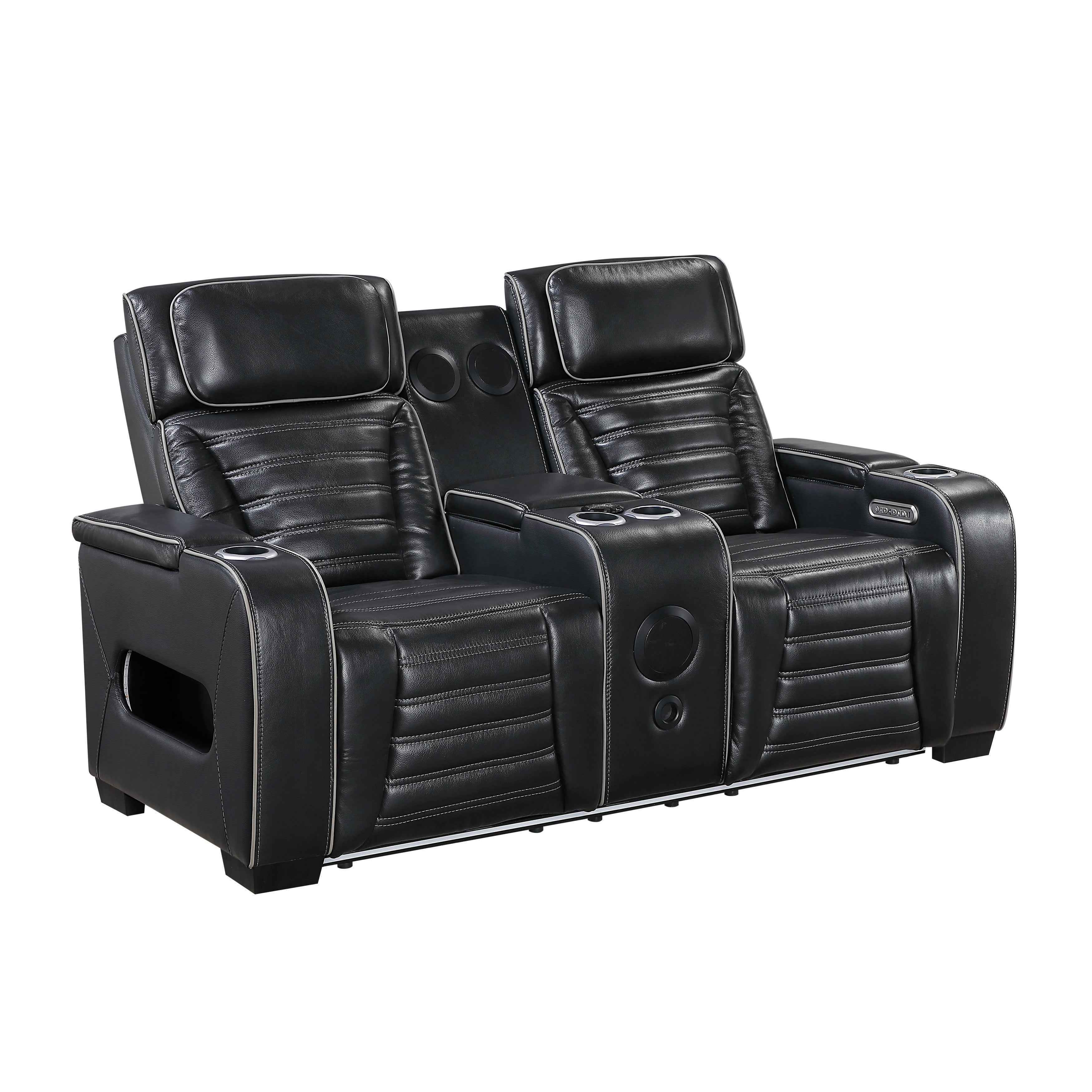 Cyber Black 3-Piece Power Reclining Living Room Set - Image 8